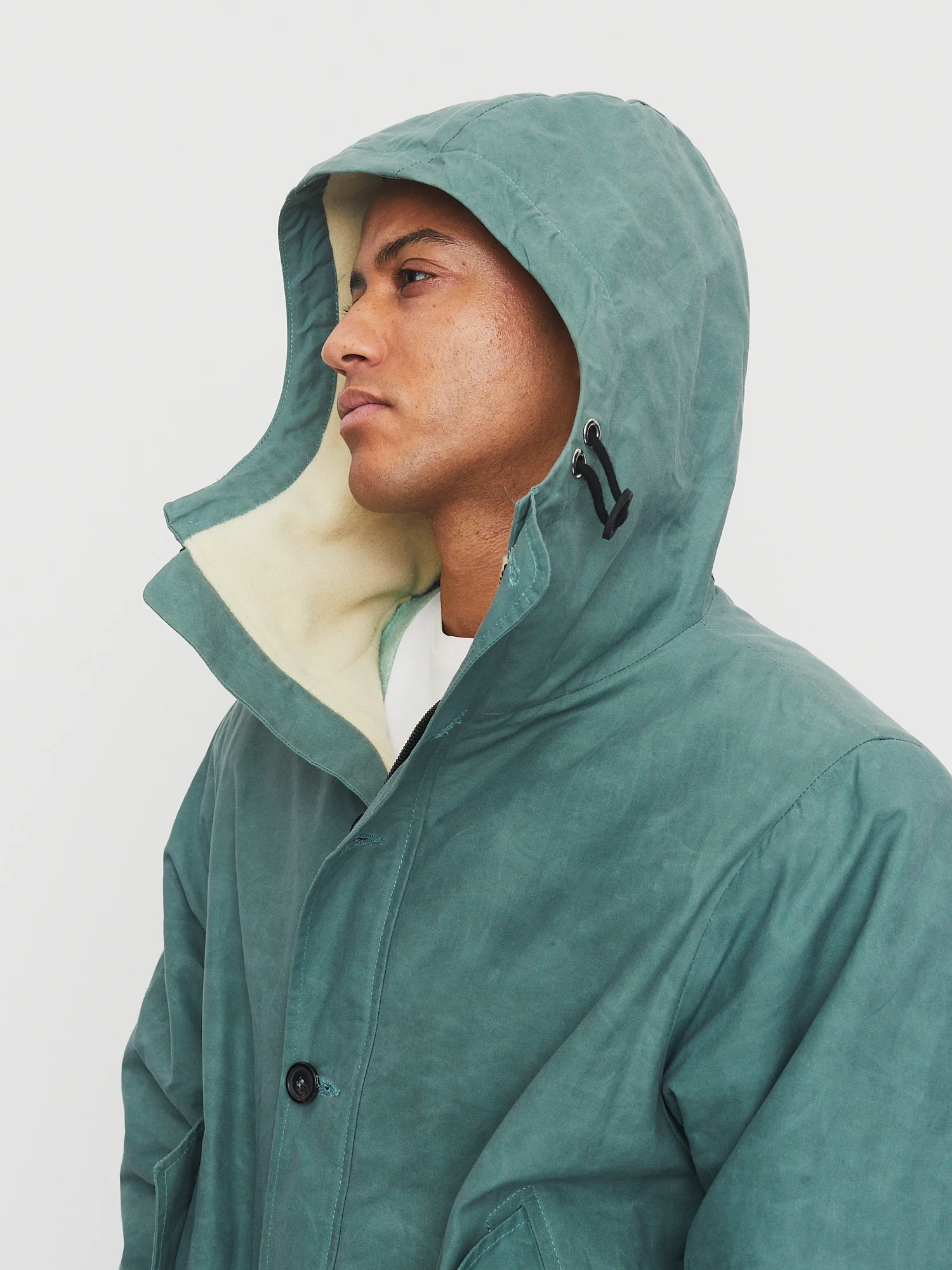 RASMUS 30-68-6 | Waxed Parka With Zipper | Faded Green - Image 4