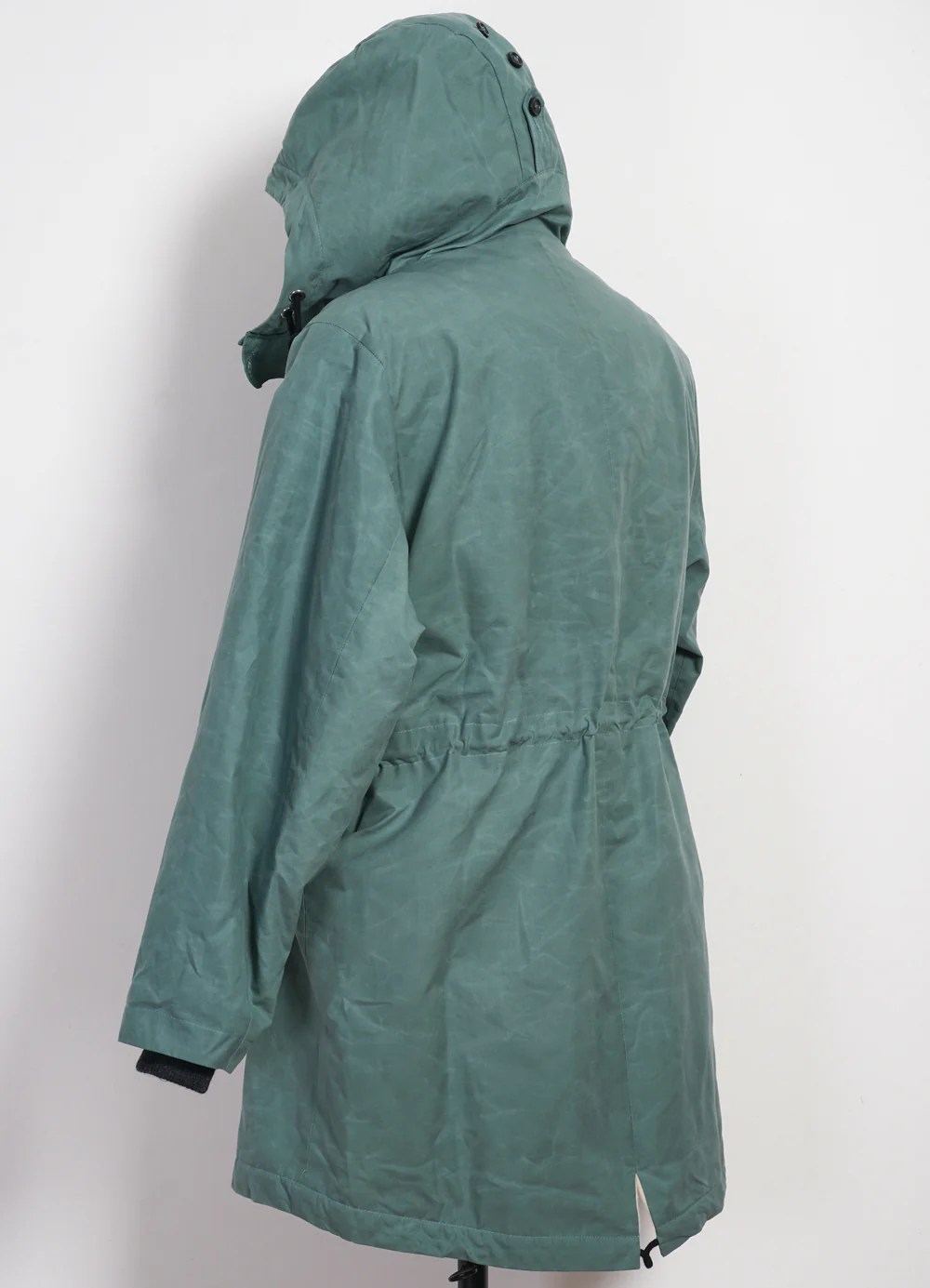 RASMUS 30-68-6 | Waxed Parka With Zipper | Faded Green - Image 5