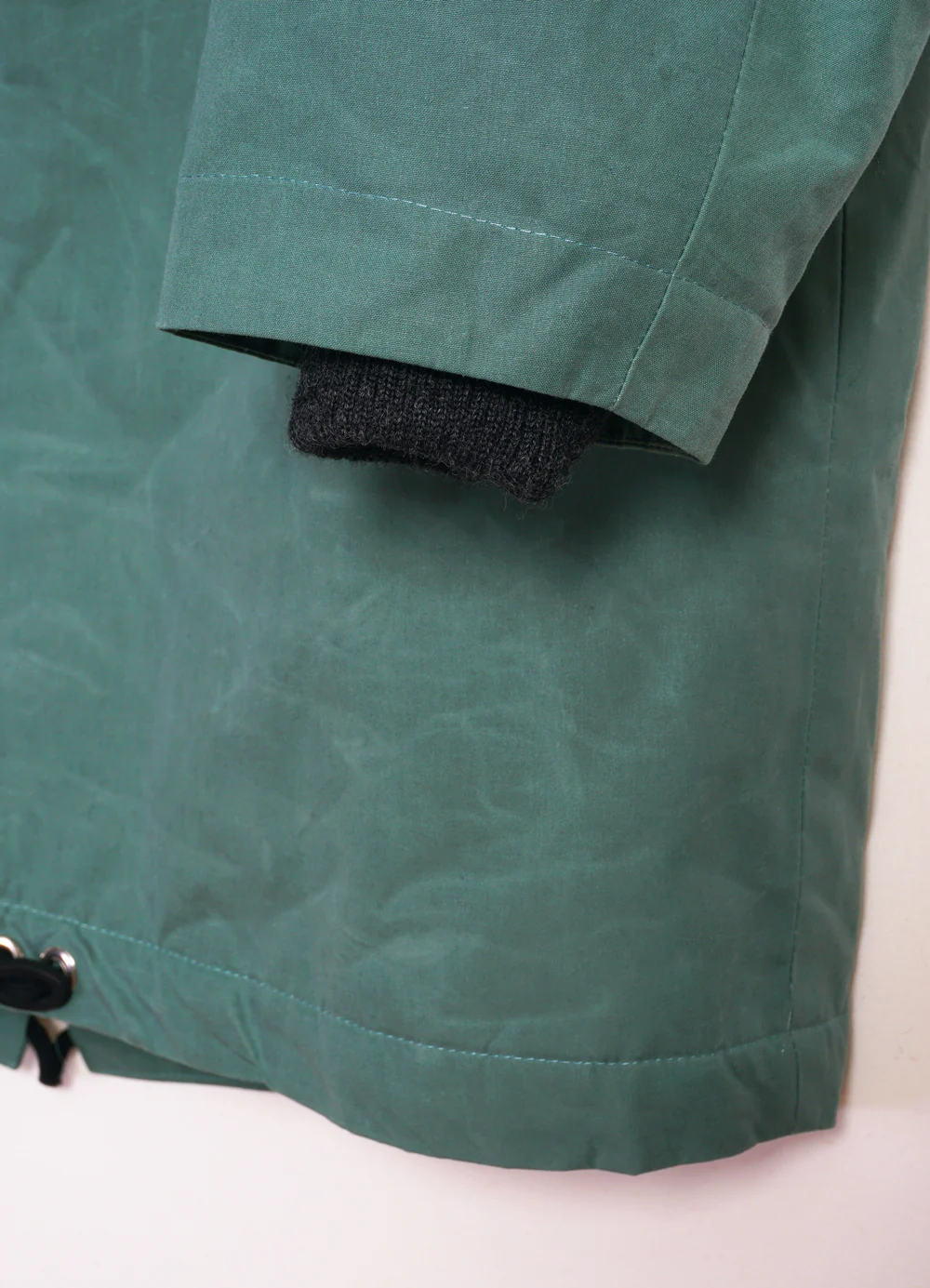 RASMUS 30-68-6 | Waxed Parka With Zipper | Faded Green - Image 7