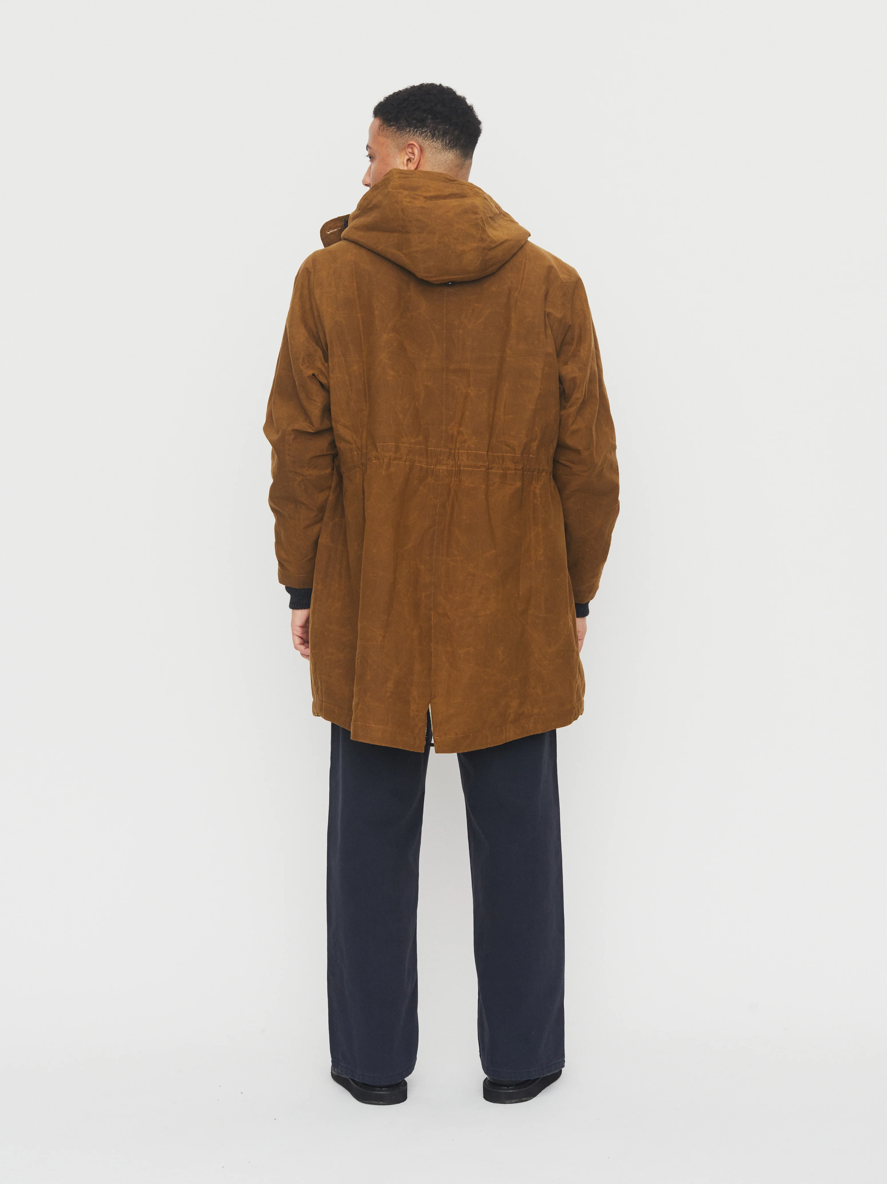 RASMUS 30-68-9 | Waxed Parka With Zipper | Breen - Image 3