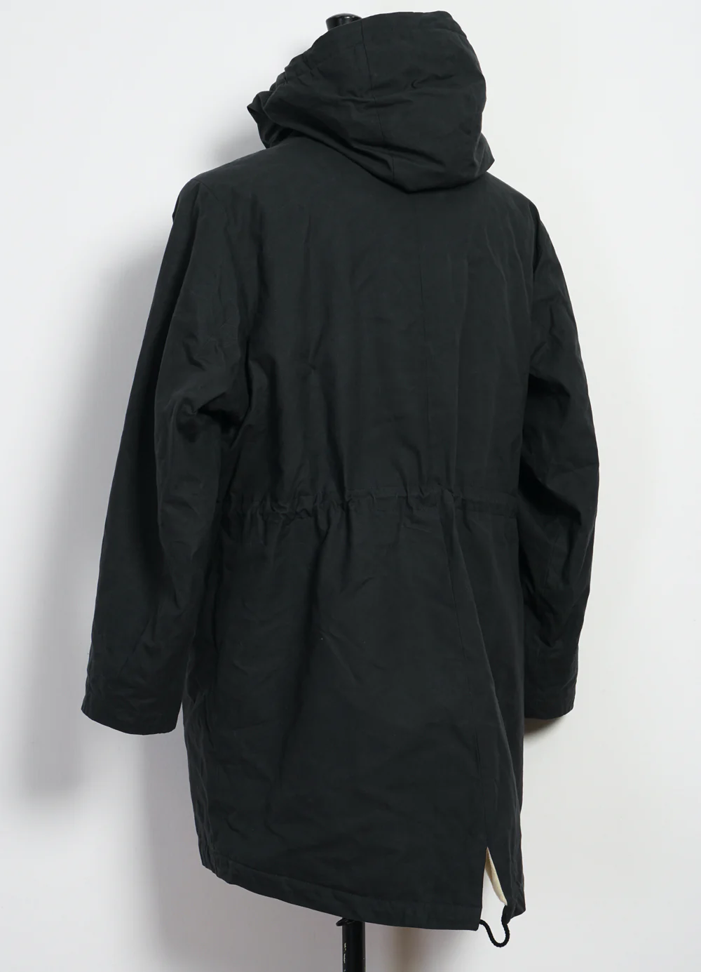RASMUS | Waxed Parka With Zipper | Charcoal - Image 3