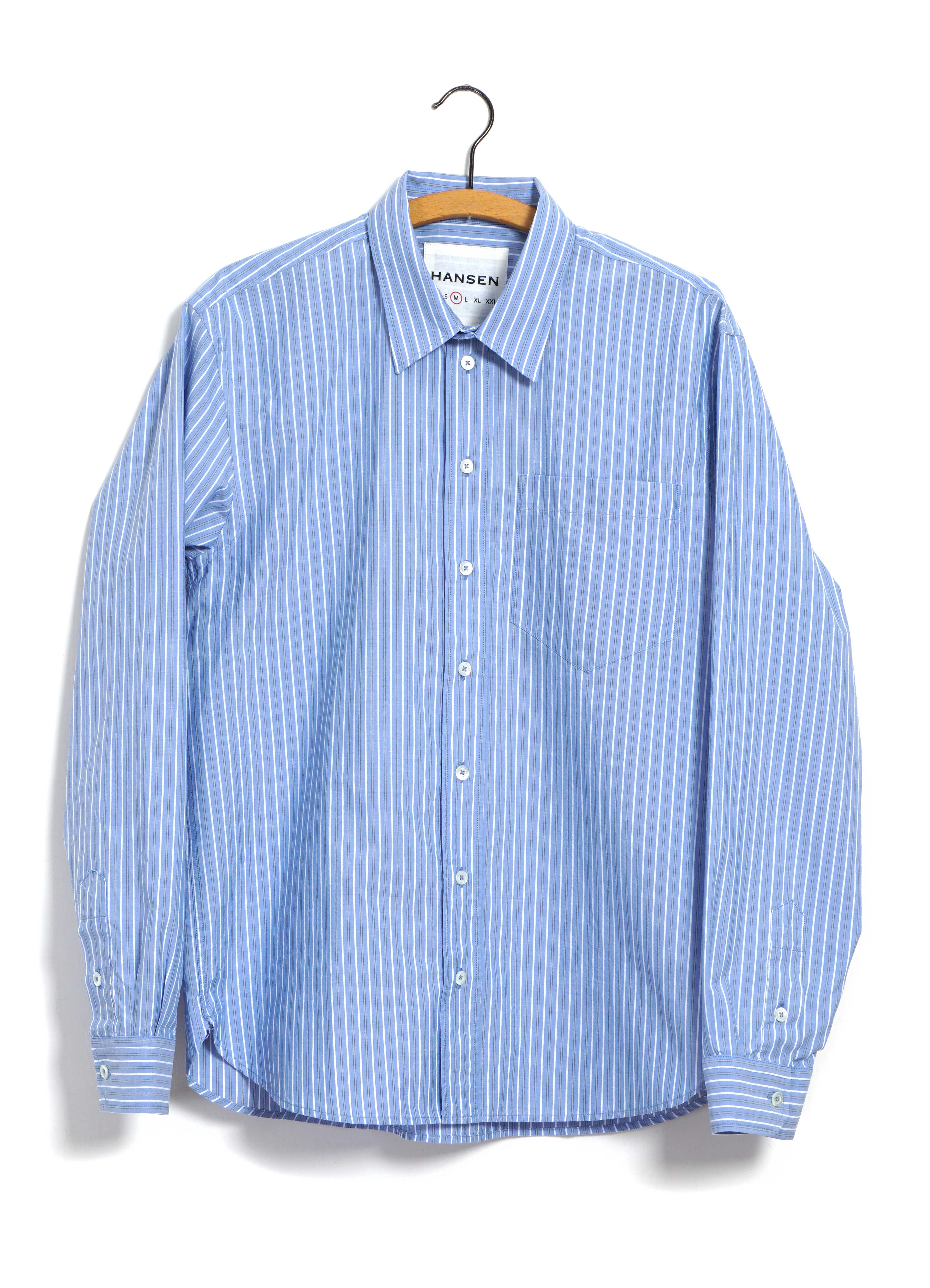 RAYMOND 30-19-3 | Loose Cut Shirt | Blue Stripes