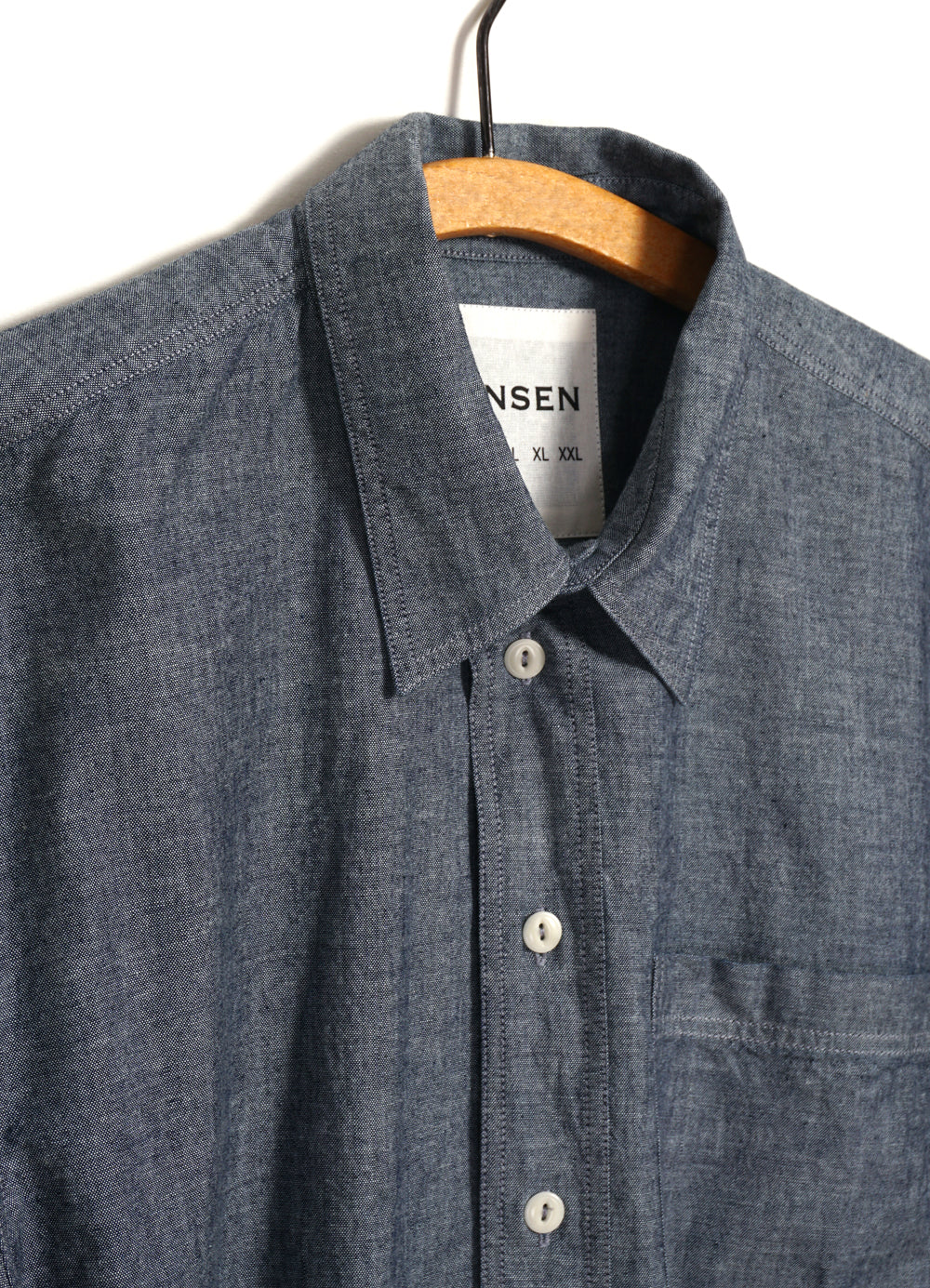 RAYMOND 30-21-4 | Loose Cut Shirt | Indigo Chambray - Image 3