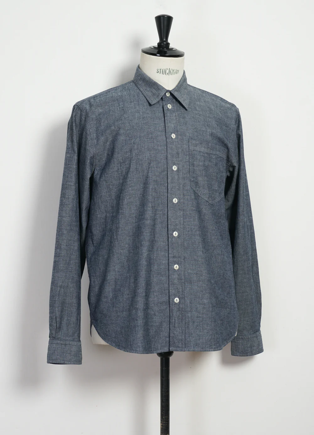 RAYMOND 30-21-4 | Loose Cut Shirt | Indigo Chambray - Image 4