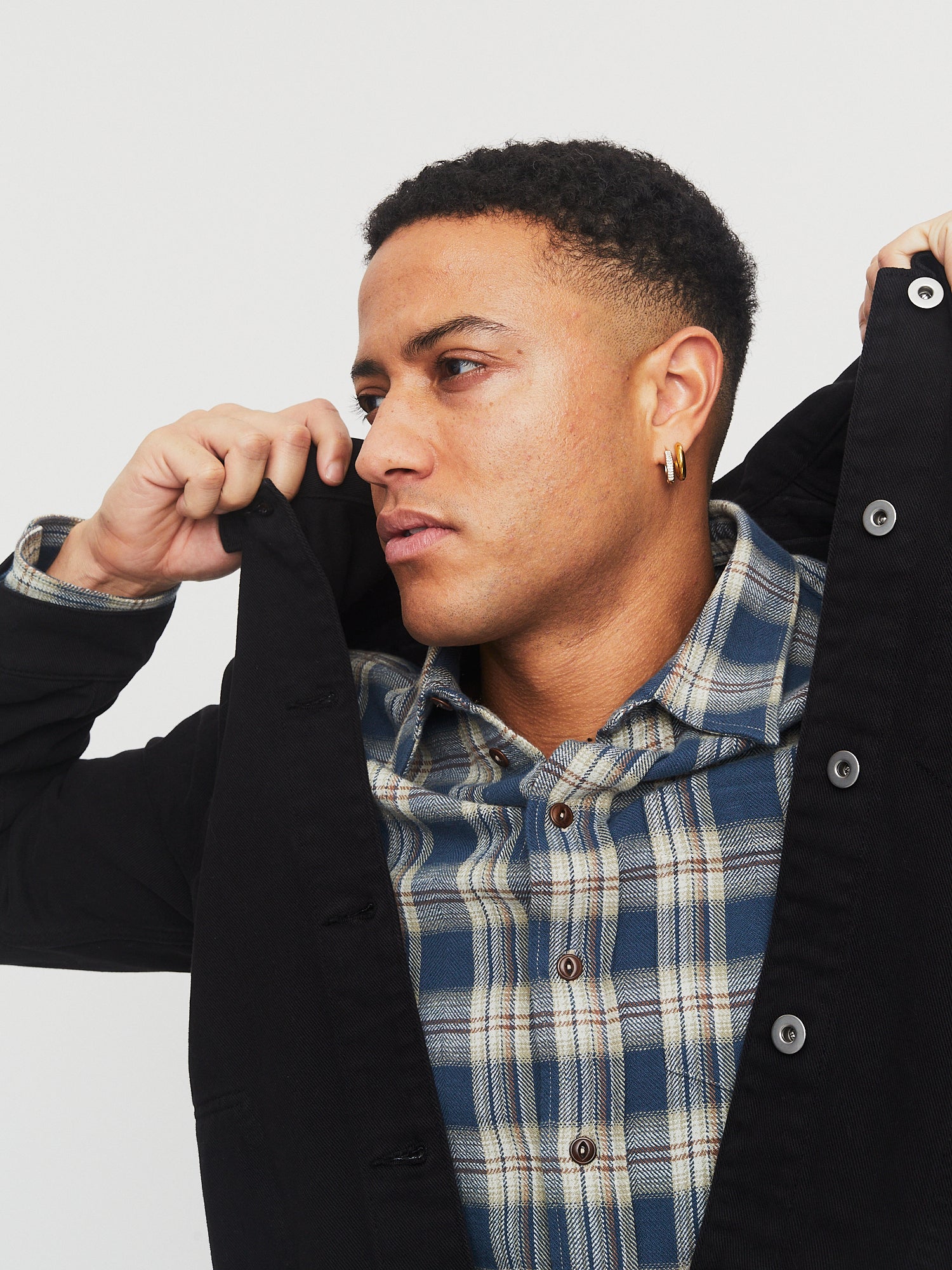 RAYMOND 30-22-3 | Loose Cut Shirt | Blue Checks - Image 2