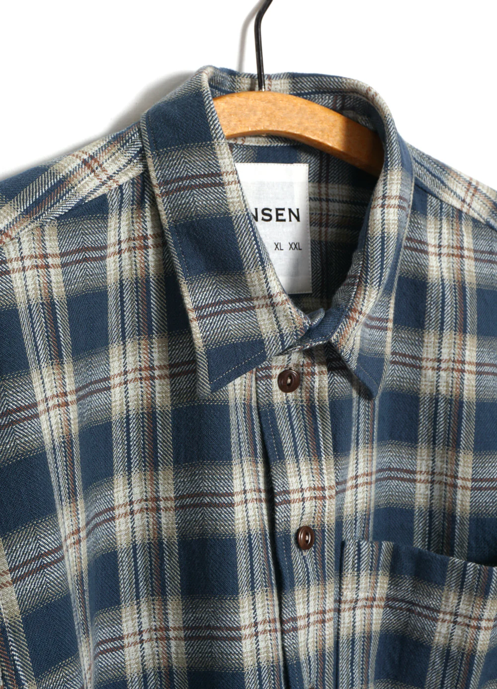 RAYMOND 30-22-3 | Loose Cut Shirt | Blue Checks - Image 4