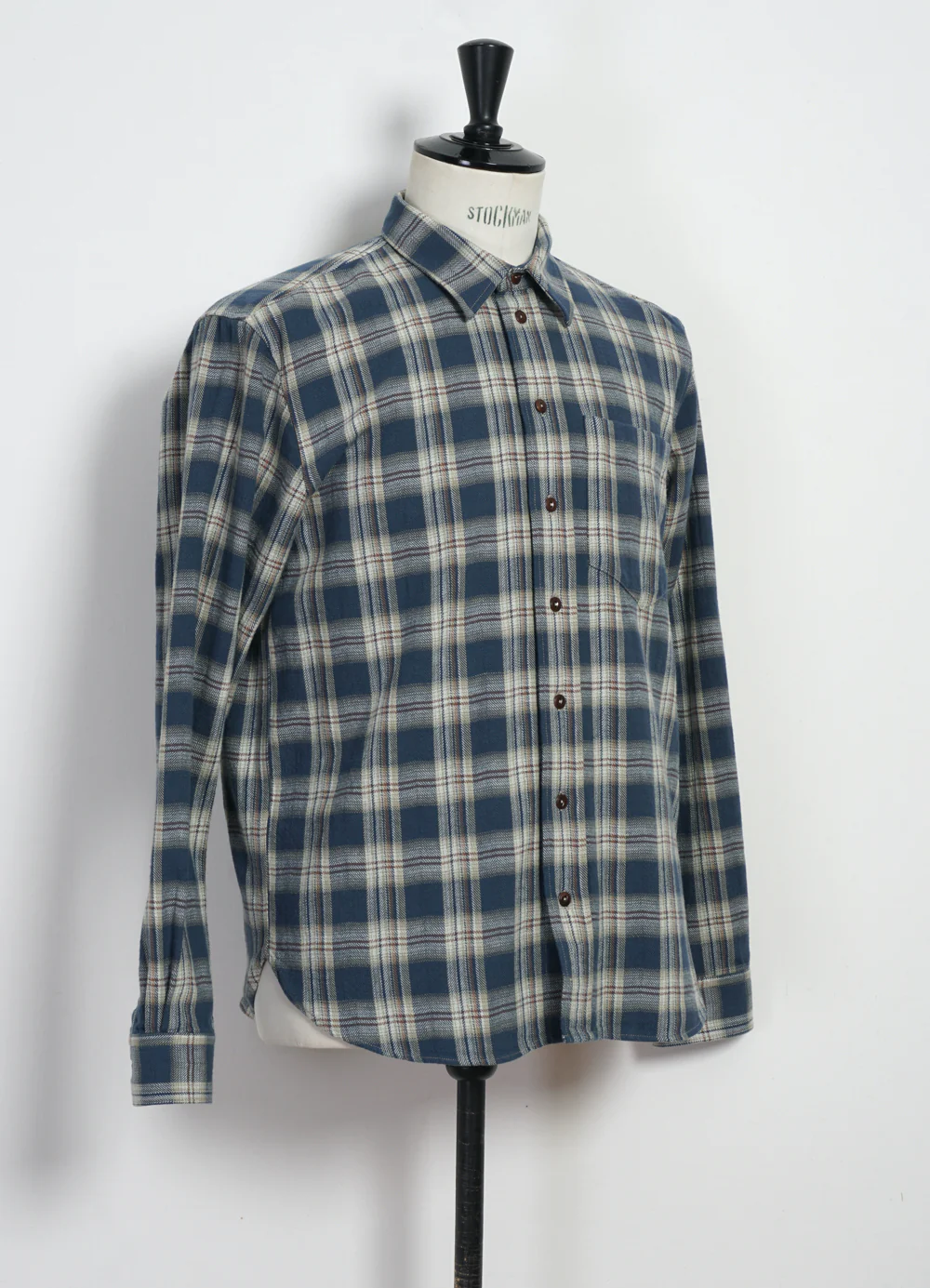 RAYMOND 30-22-3 | Loose Cut Shirt | Blue Checks - Image 5