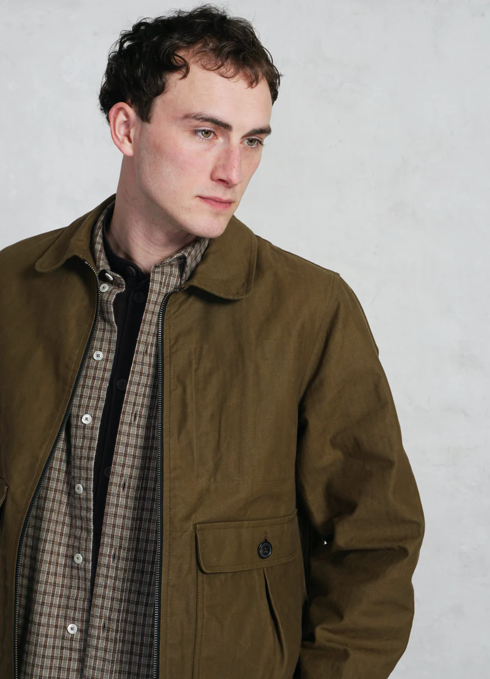 RAYMOND 28-15-6 | Relaxed Classic Shirt | Brown Green - Image 3