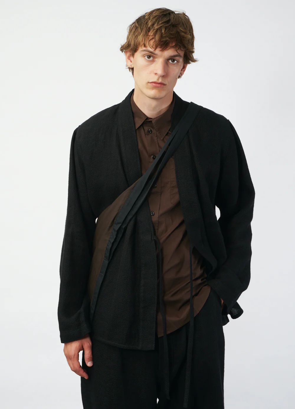 REIDAR 29-47-9 | Loose Fit Short Sleeve Shirt | Chocolate - Image 3