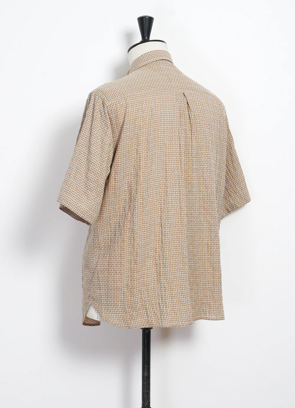 REIDAR | Loose Fit Short Sleeve Shirt | Brown Checks - Image 6