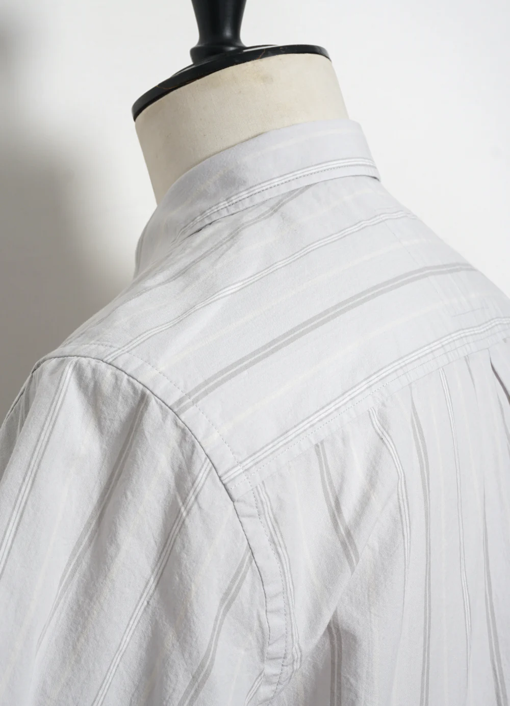 REIDAR | Loose Fit Short Sleeve Shirt | Grey Stripes - Image 6
