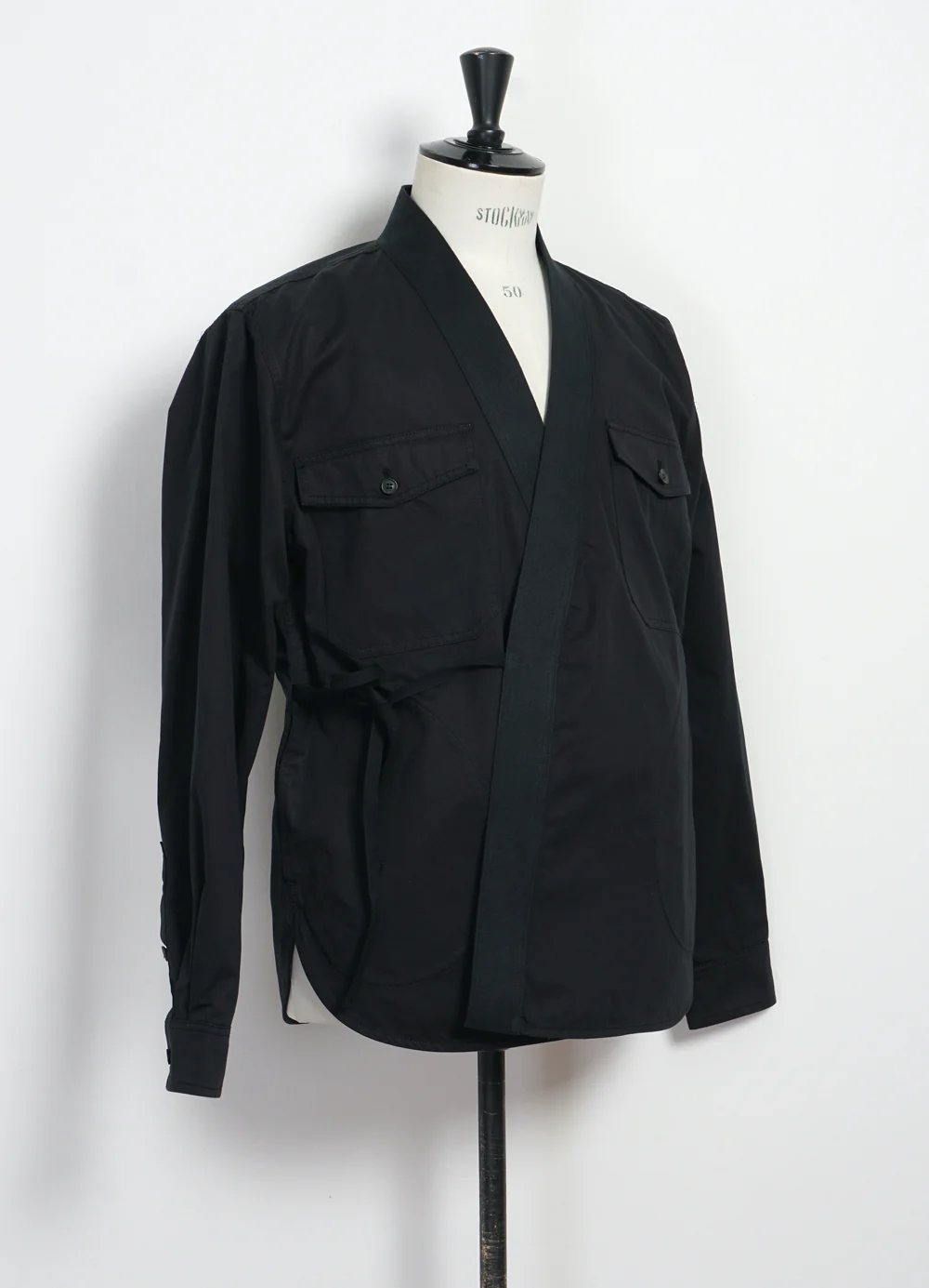 REMY | East & West Shirt Jacket | Black Drill - Image 4