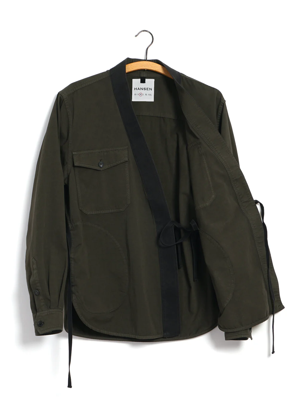 REMY | East & West Shirt Jacket | Olive Drill - Image 4