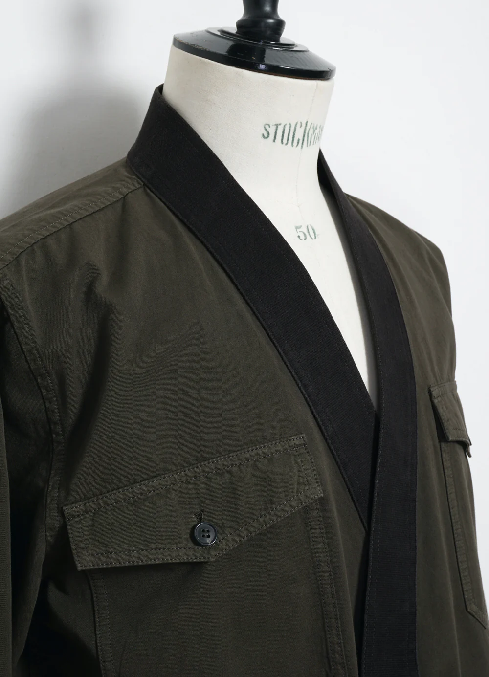 REMY | East & West Shirt Jacket | Olive Drill - Image 7