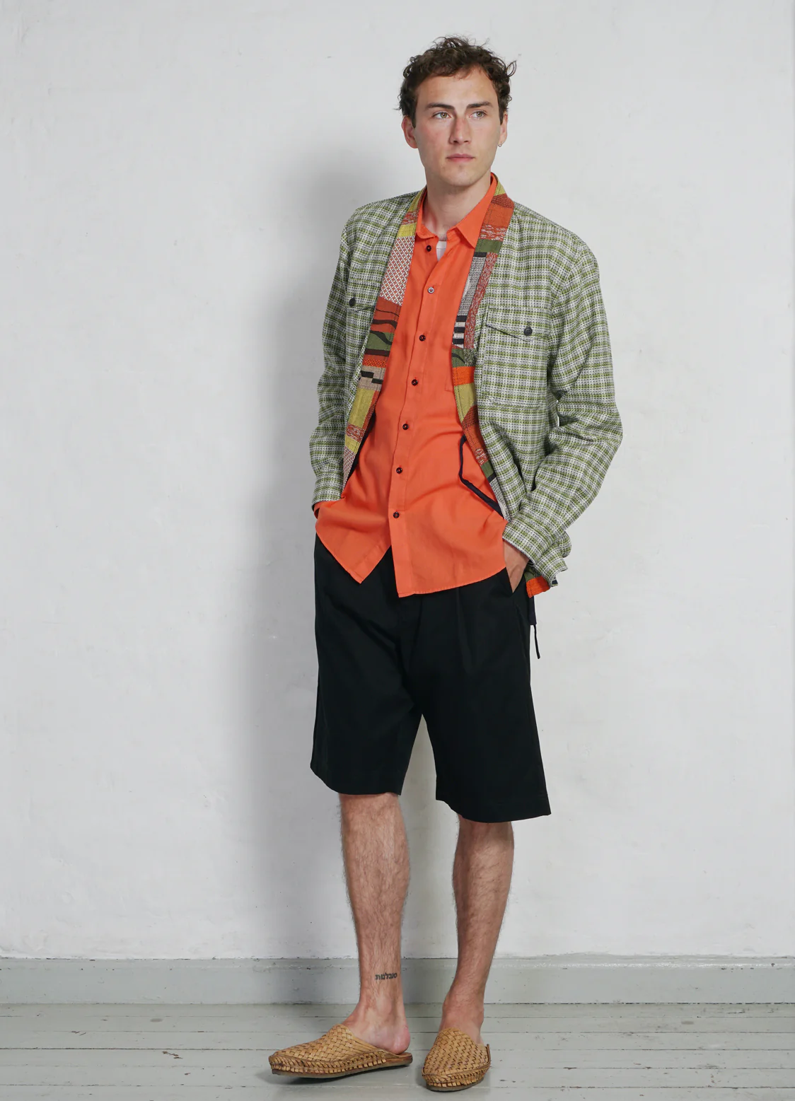 REMY | East & West Shirt Jacket | Sashiko Green+ - Image 8