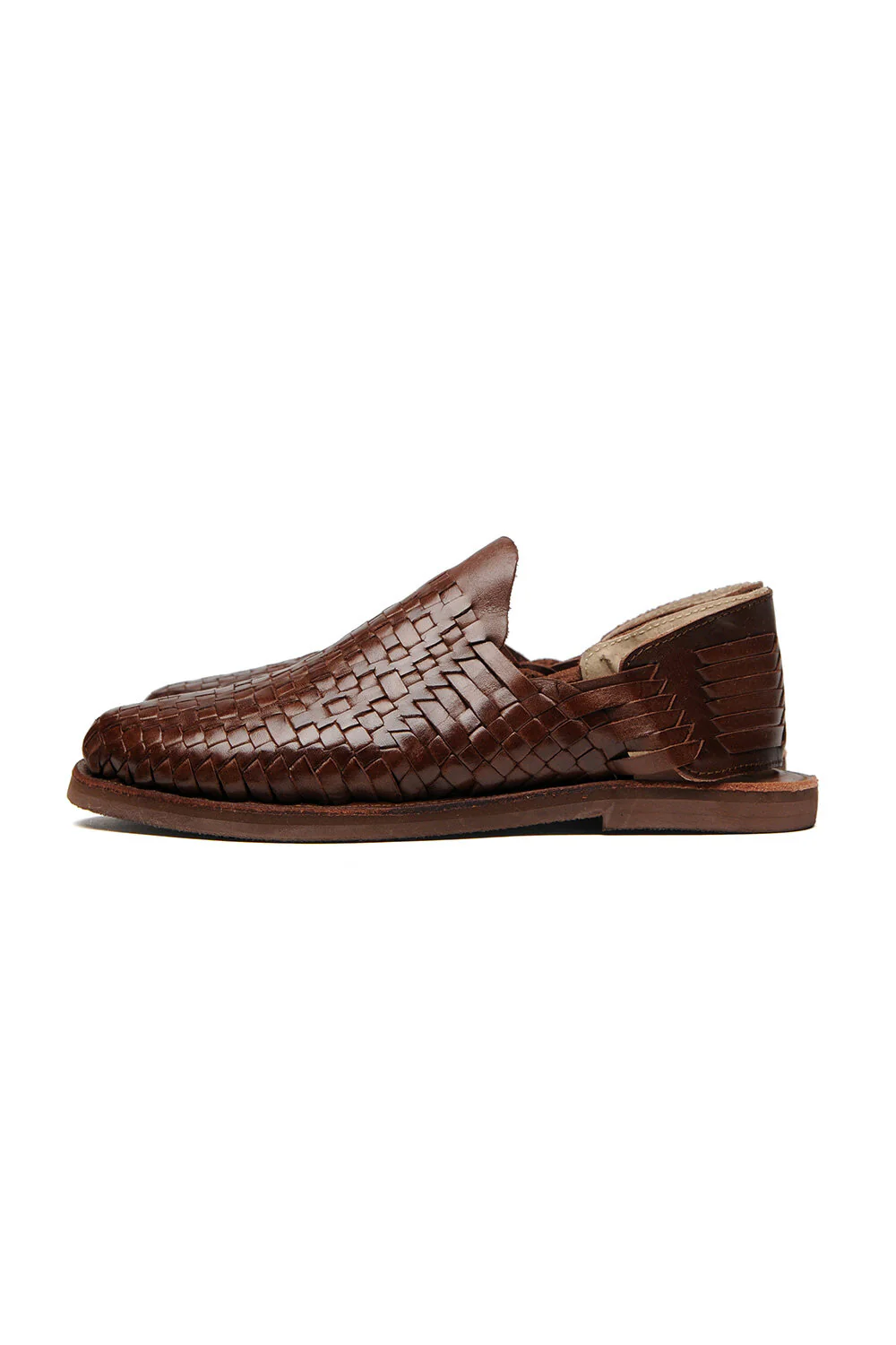 Rio Grande Leather Huarache | Slip on Vegetable Tanned Sandals | Brown 2 - Image 3