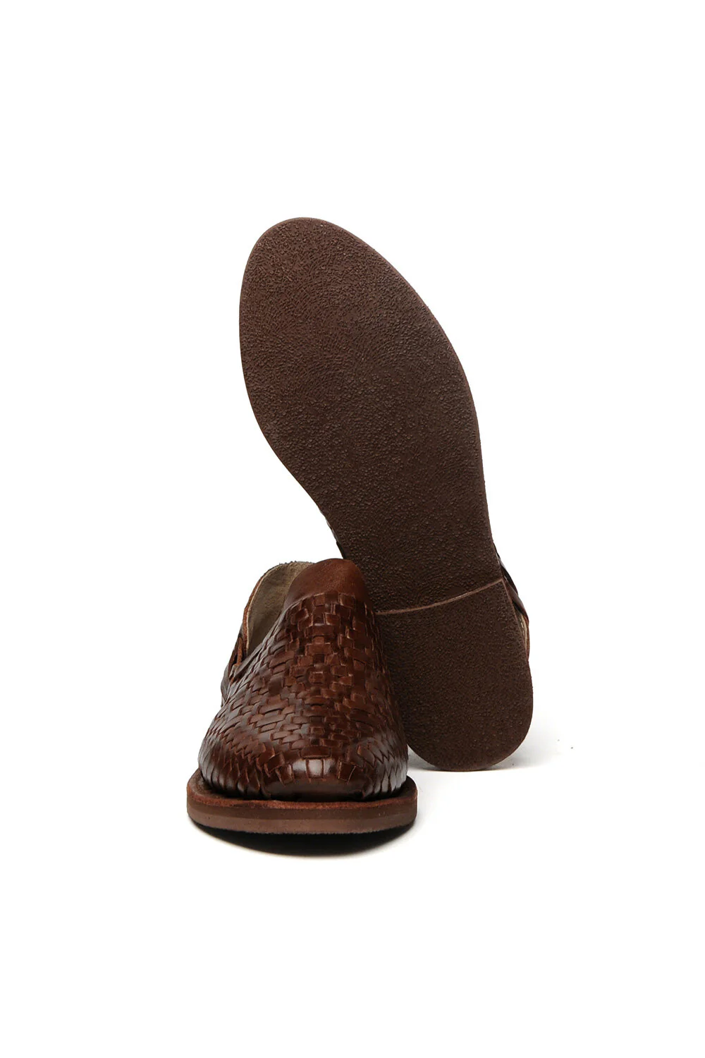 Rio Grande Leather Huarache | Slip on Vegetable Tanned Sandals | Brown 2 - Image 4