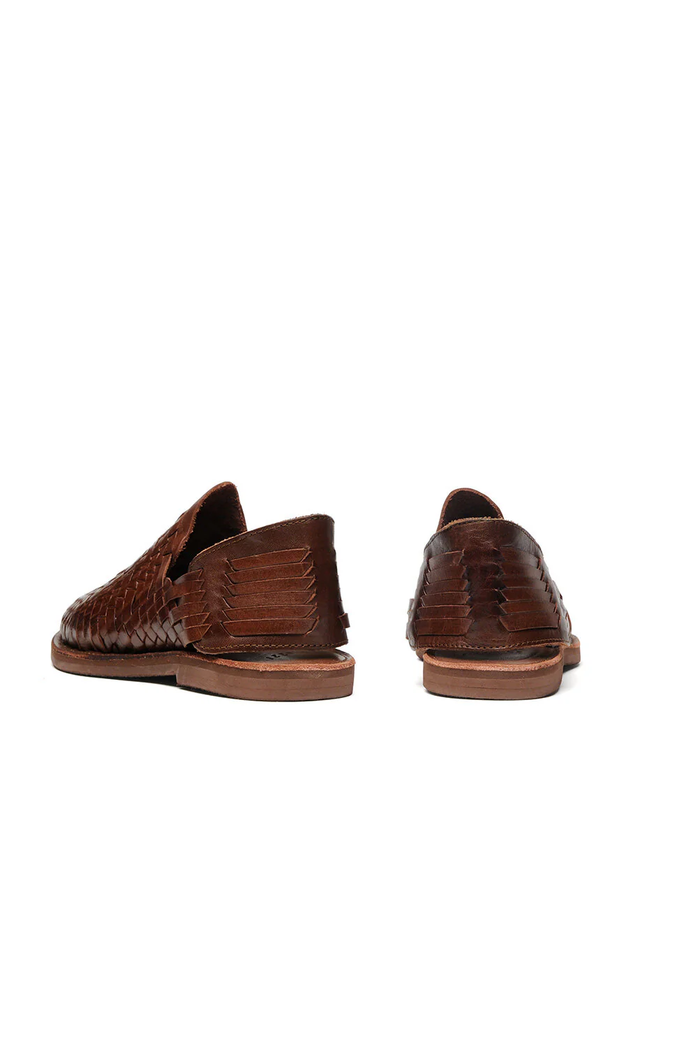Rio Grande Leather Huarache | Slip on Vegetable Tanned Sandals | Brown 2 - Image 5