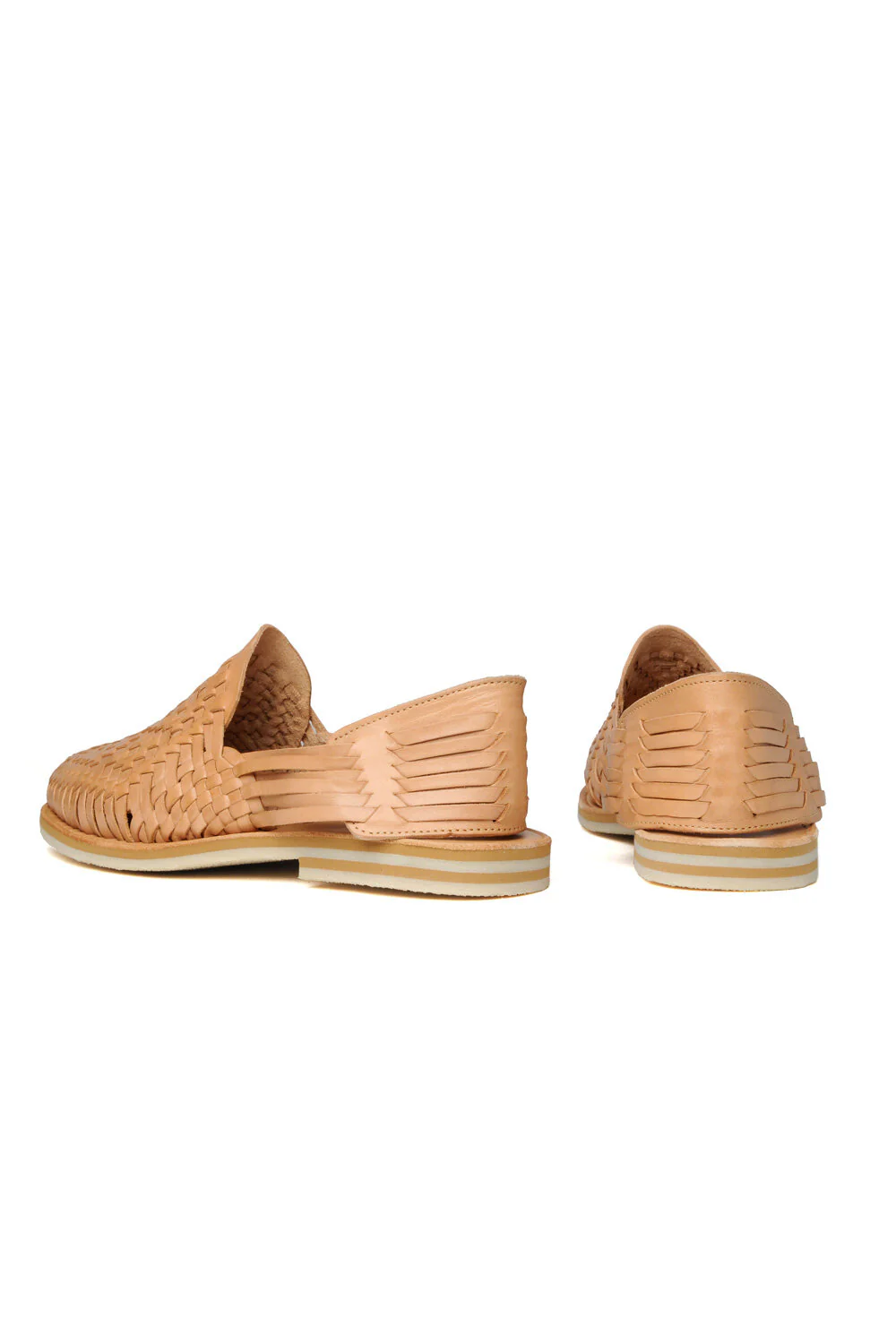 Rio Grande Leather Huarache | Slip on Vegetable Tanned Sandals | Tan 1 - Image 4
