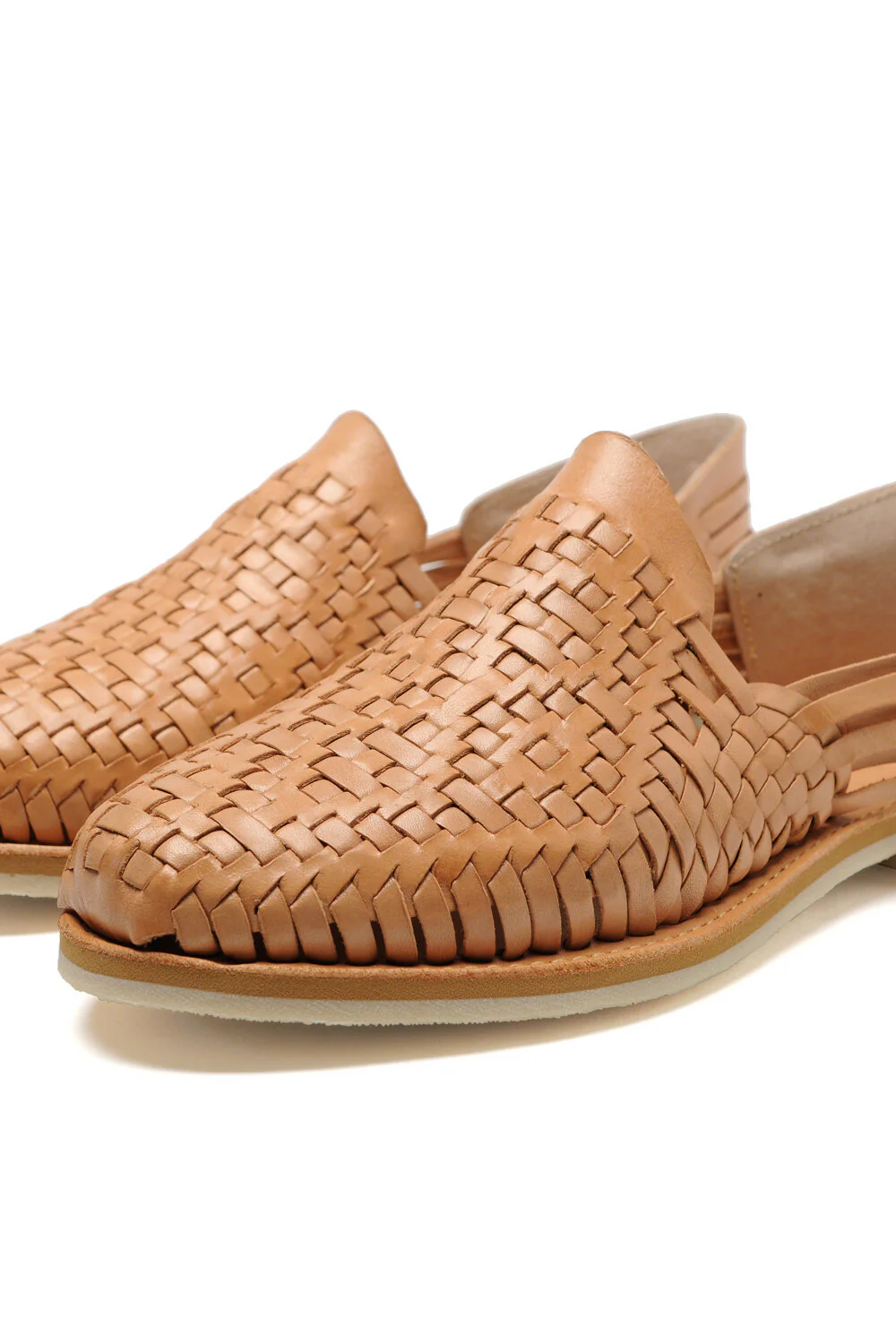 Rio Grande Leather Huarache | Slip on Vegetable Tanned Sandals | Tan 1 - Image 6