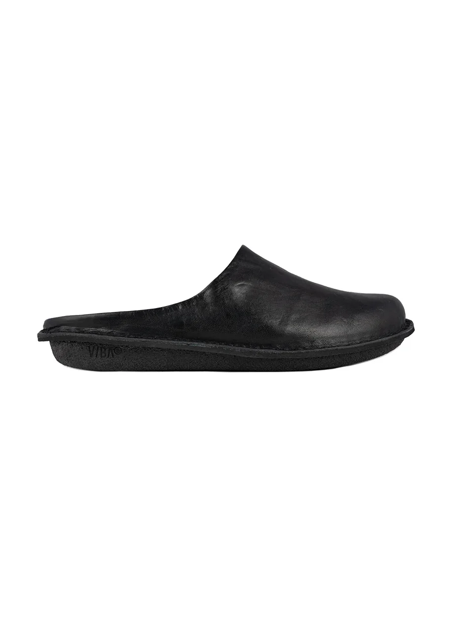 ROMA | Vegetable Tanned Leather Slipper | Preto Black - Image 3