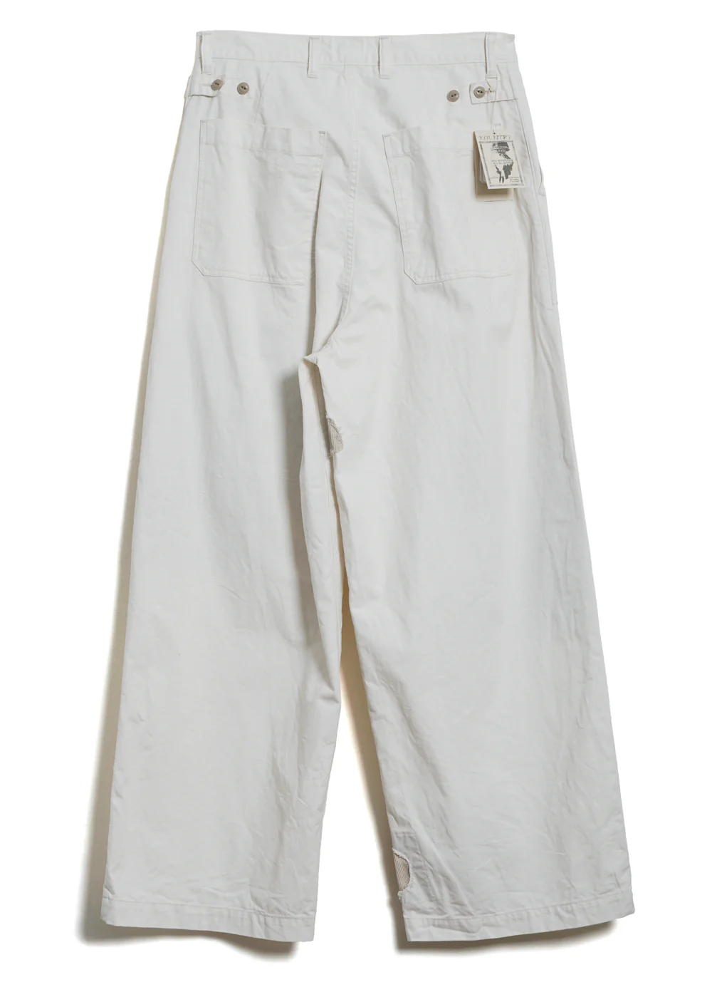 RUSHWEEK REMAKE | Rough-face Twill Fatigue Pants | Natural - Image 5