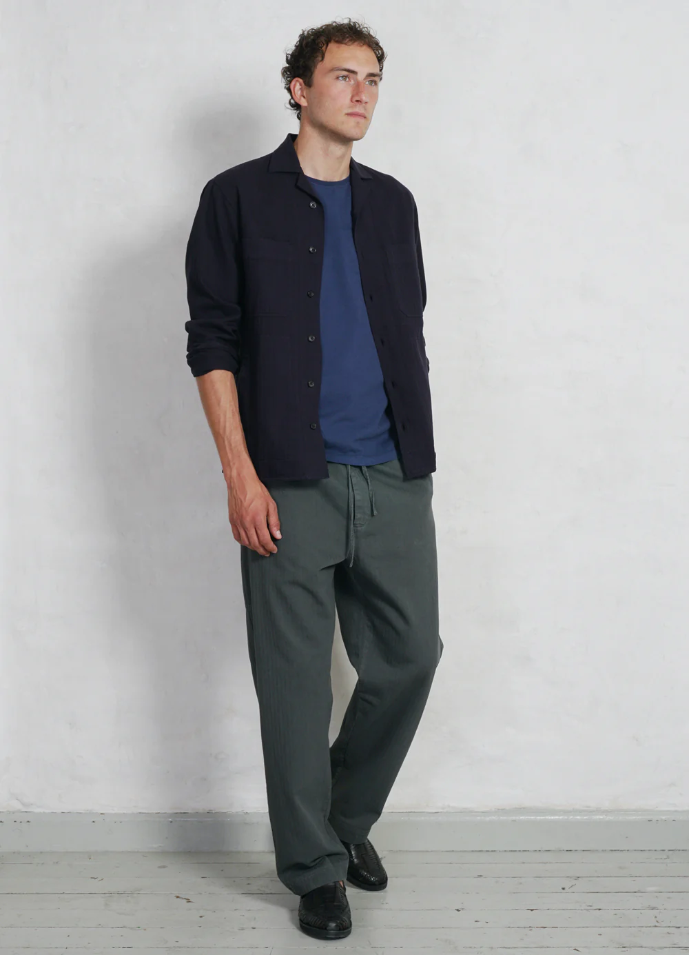 SAMMO | Casual Over Shirt | Navy - Image 3