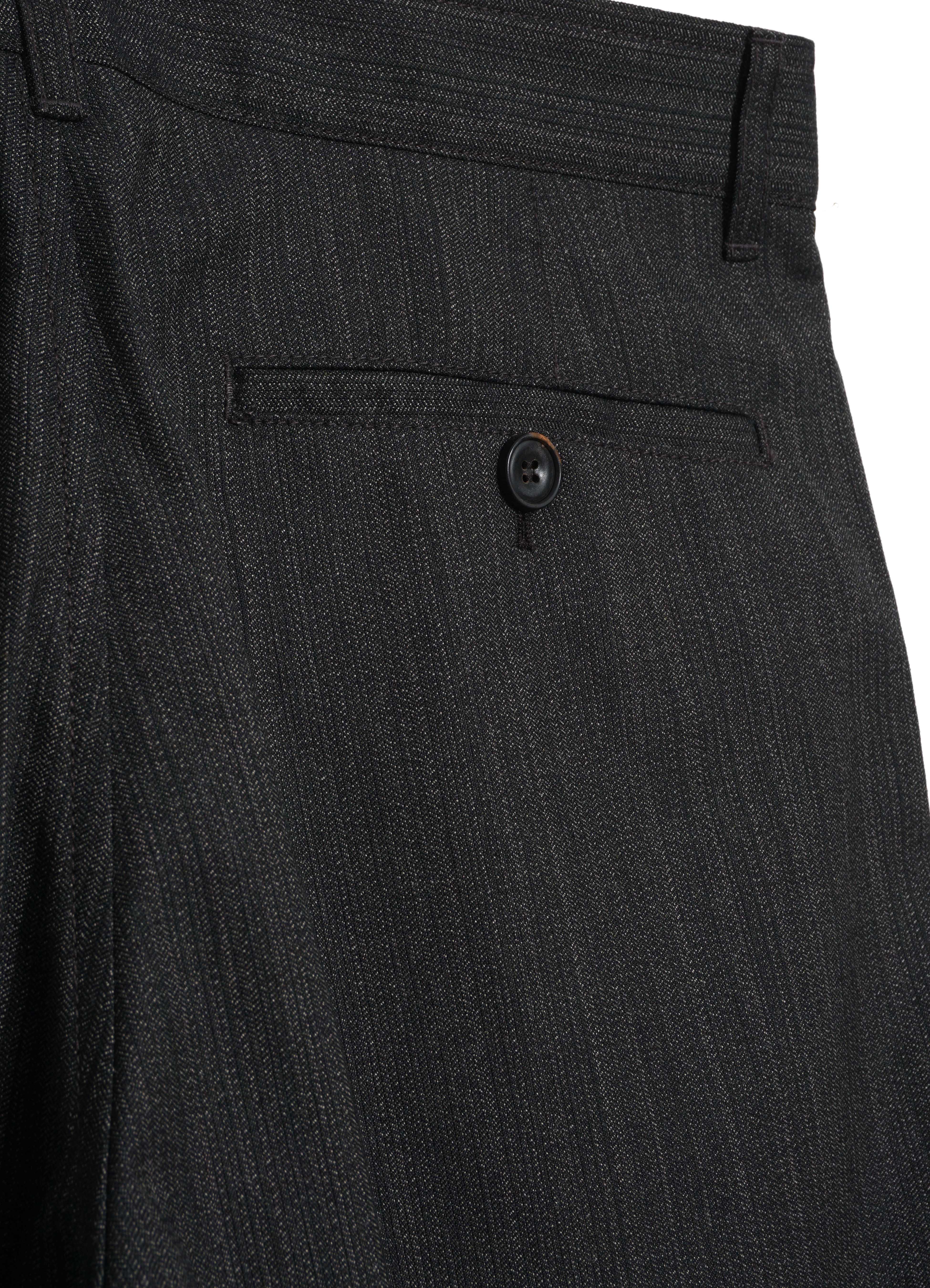 SUNE 28-37-7 | Classic Pleated Trousers | Brown Grey - Image 4