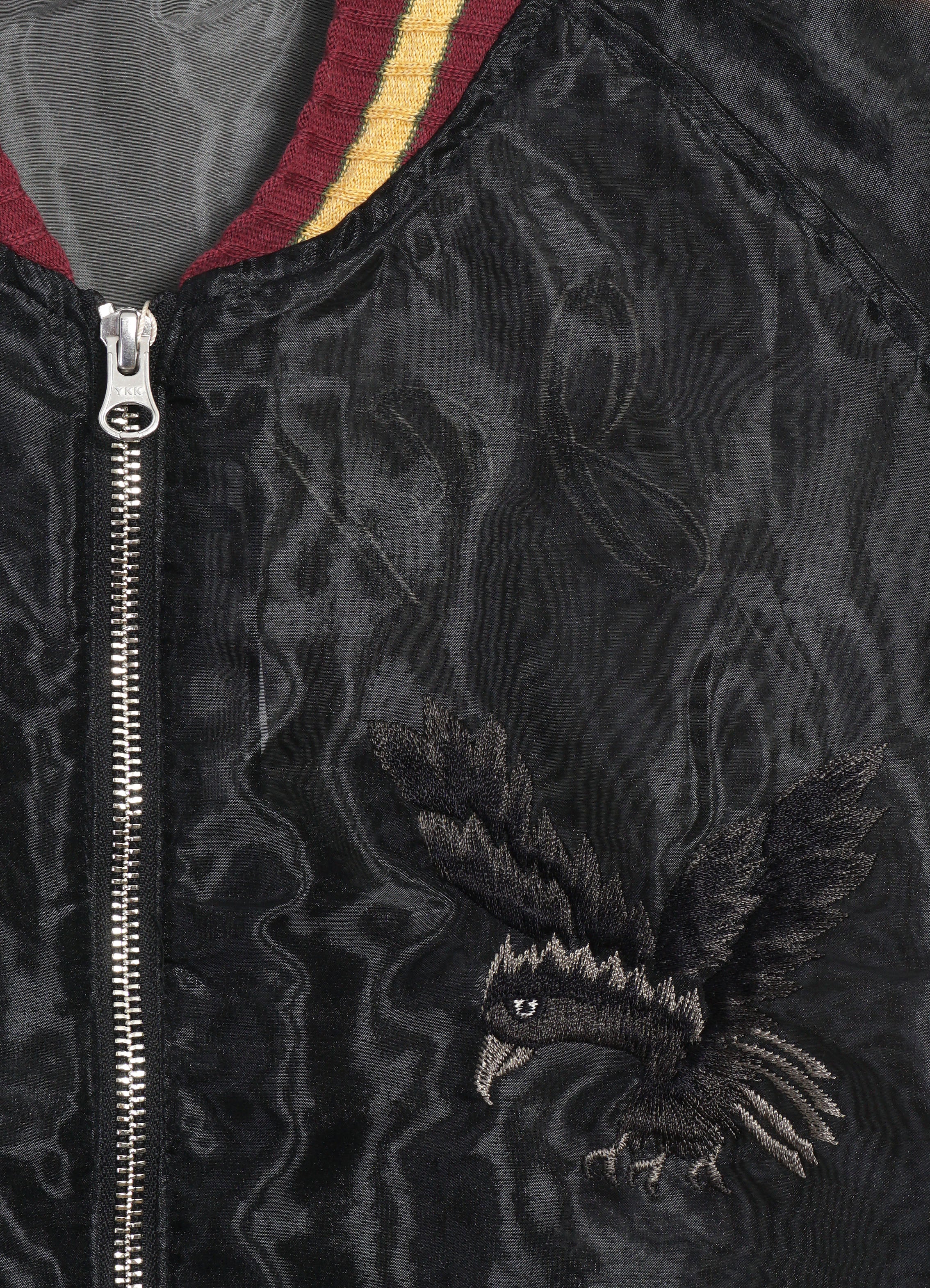 SHEER PEARL MOSQUITO GUARD | Raven & Skull Souvenir Jacket | Black - Image 6