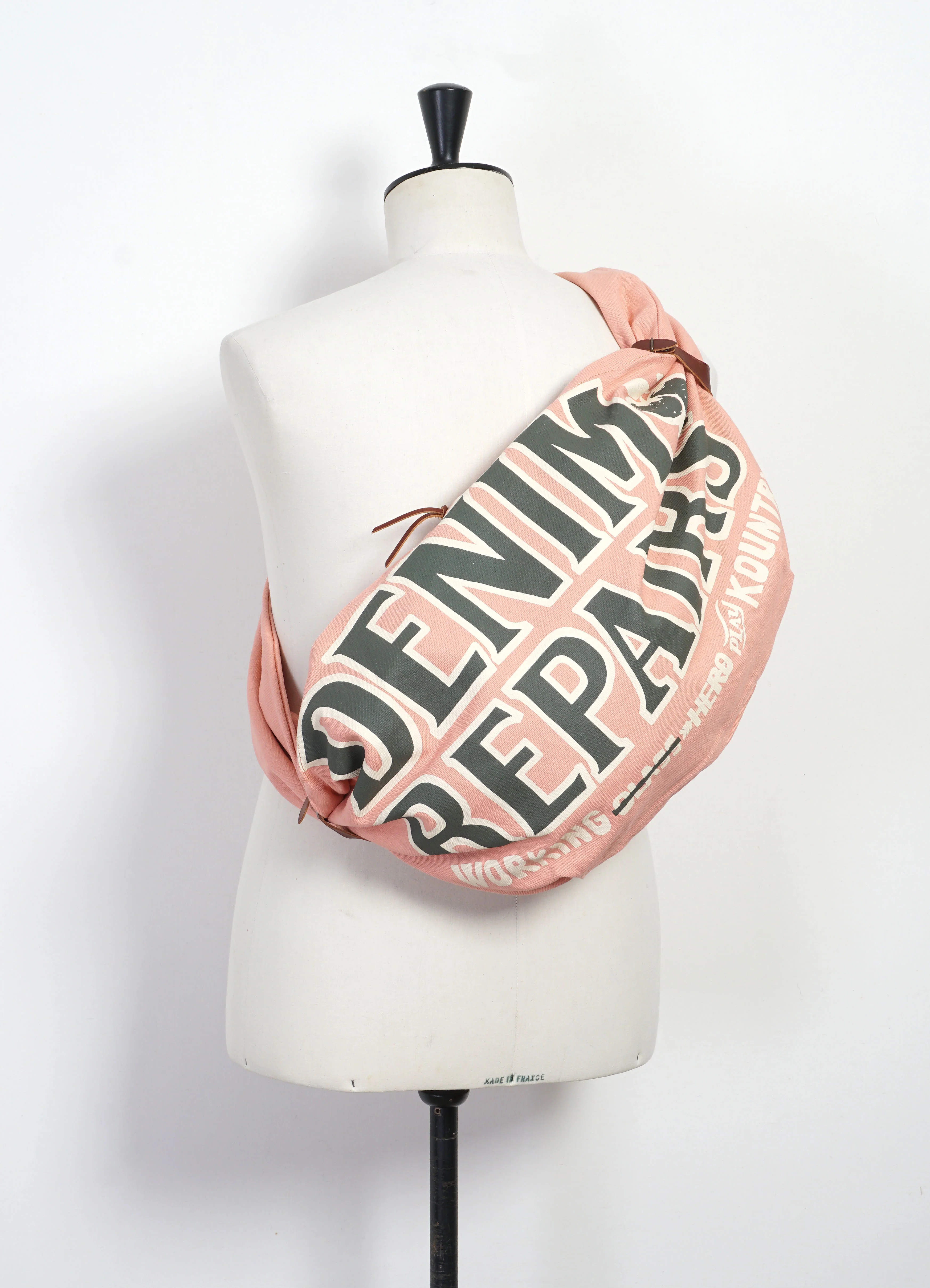 SNUFKIN #8 DENIM REPAIRS | Canvas Bag | Light Pink - Image 3