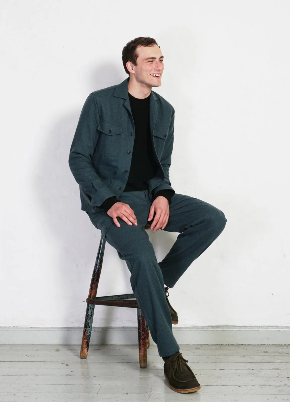 STEFAN | Worker Over Shirt | Moss Green - Image 3