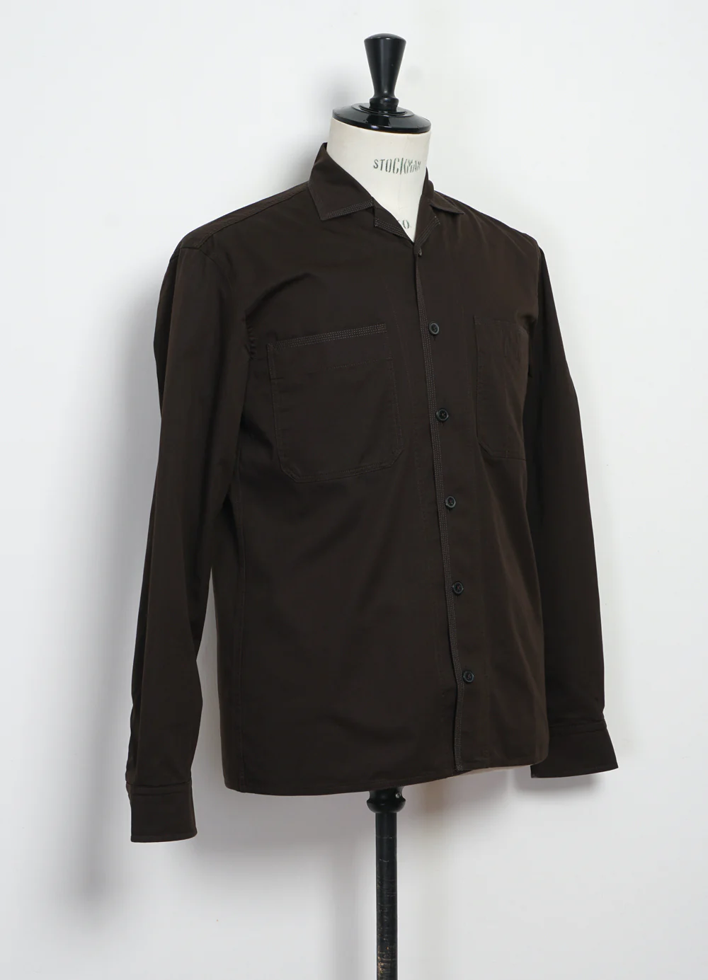 STEFFEN 29-77-9 | Shirt Jacket With Decorative Stitching | Coffee Drill - Image 4