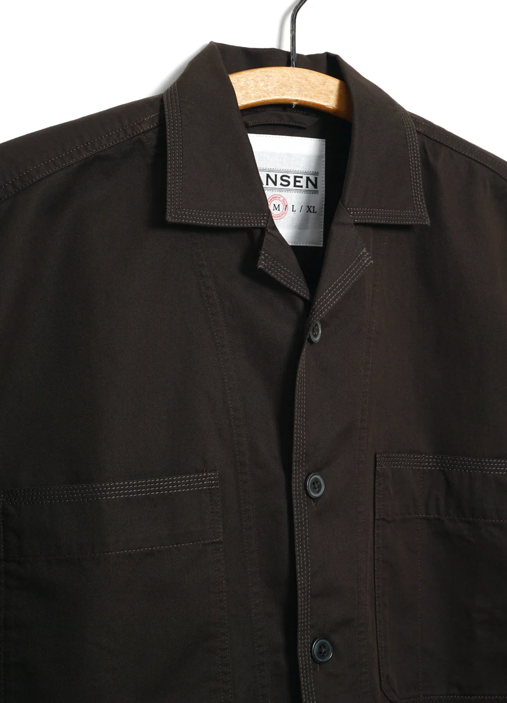 STEFFEN 29-77-9 | Shirt Jacket With Decorative Stitching | Coffee Drill - Image 7