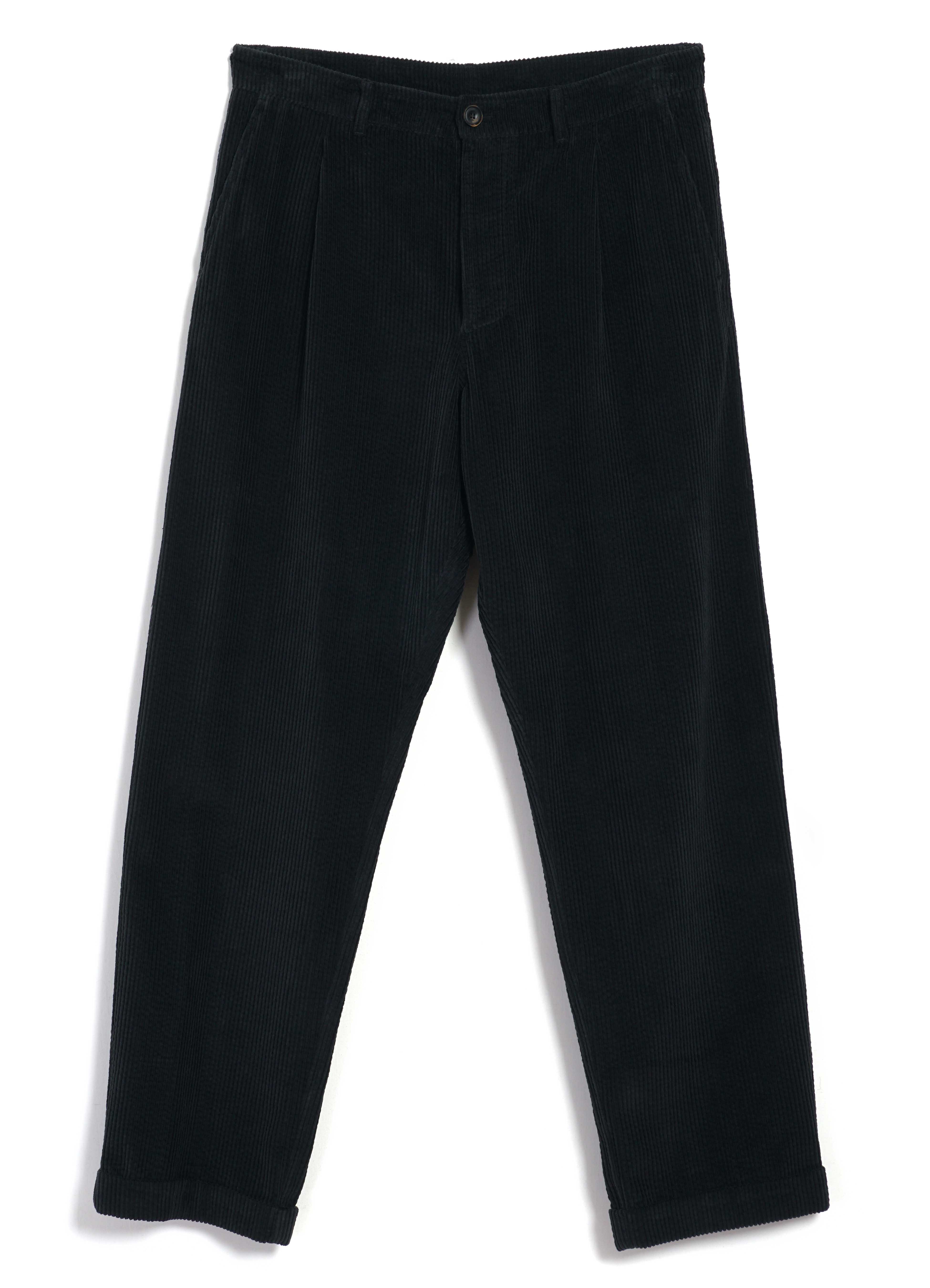 SUNE 30-35-2 | Classic Pleated Trousers | Dusty Black