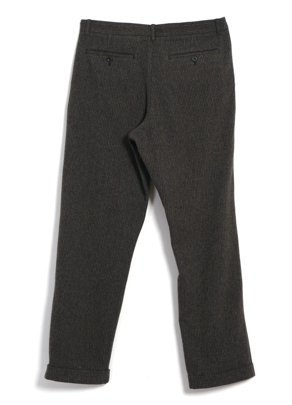 SUNE 30-44-9 | Classic Pleated Trousers | Brown Wool Pin - Image 6