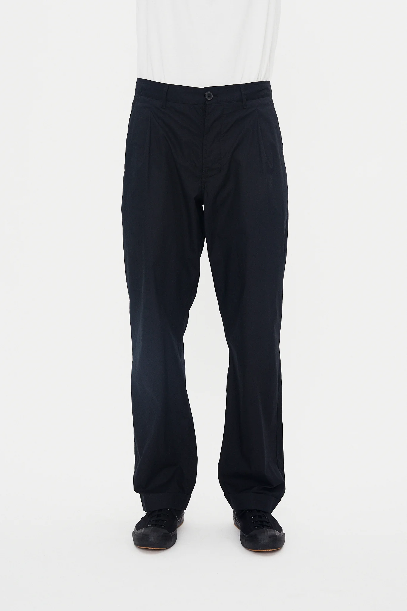 SUNE 31-64-2 | Pleated Classic Trousers | Black Parachute - Image 2