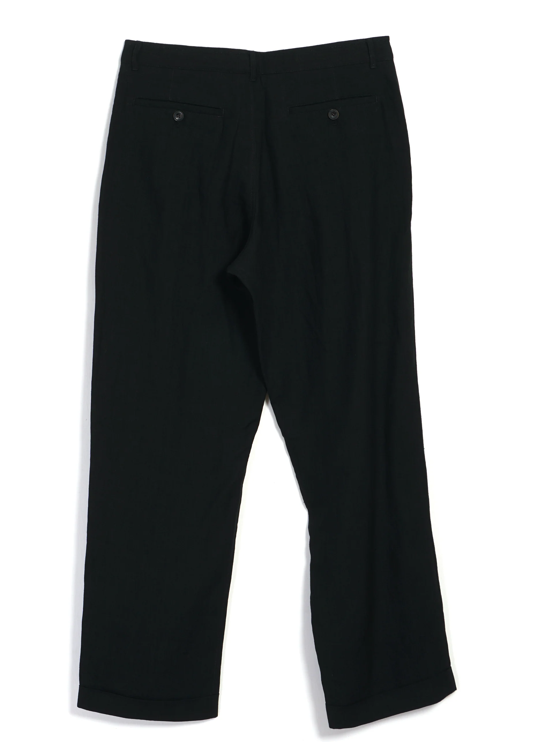 SUNE 31-67-2 | Classic Pleated Trousers | Black Linen - Image 5