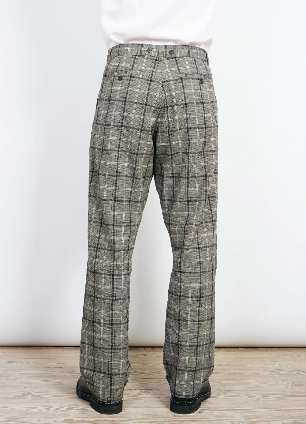 SUNE | Classic Pleated Trousers | Check 1 - Image 4