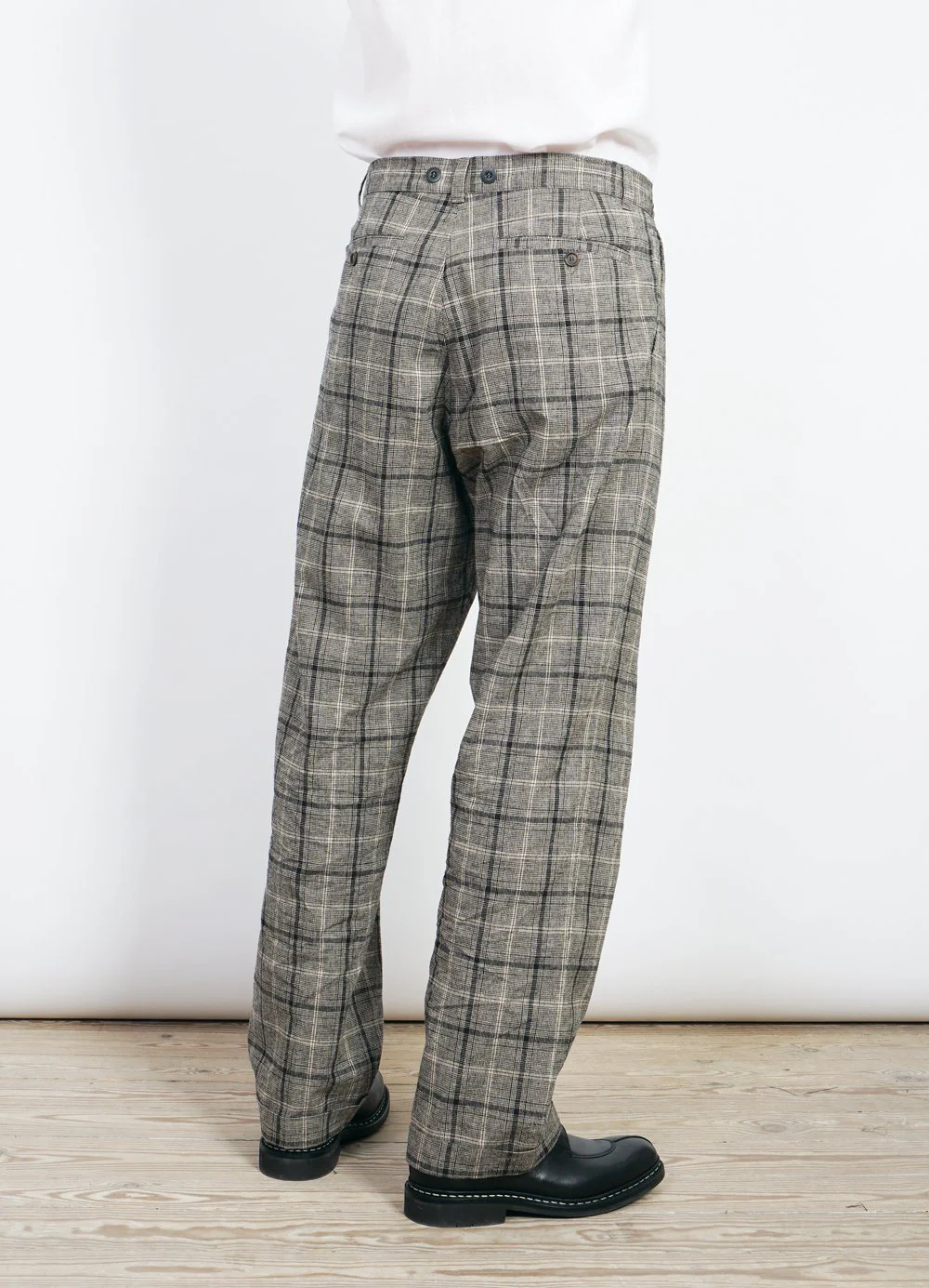 SUNE | Classic Pleated Trousers | Check 1 - Image 5