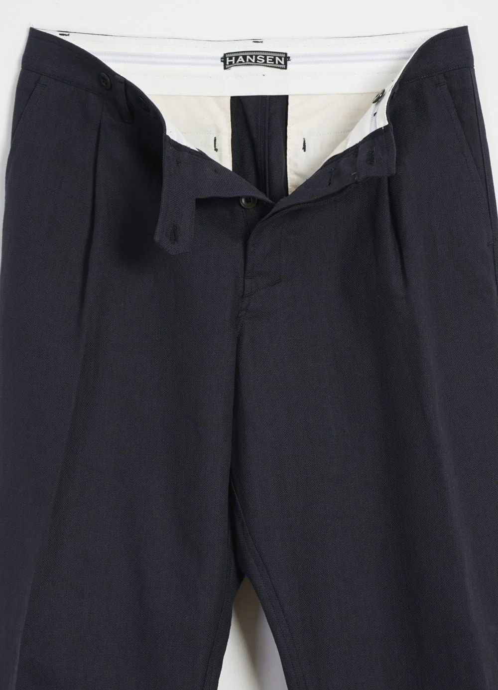 SUNE | Pleated Wide Cut Trousers | Dark Blue - Image 5
