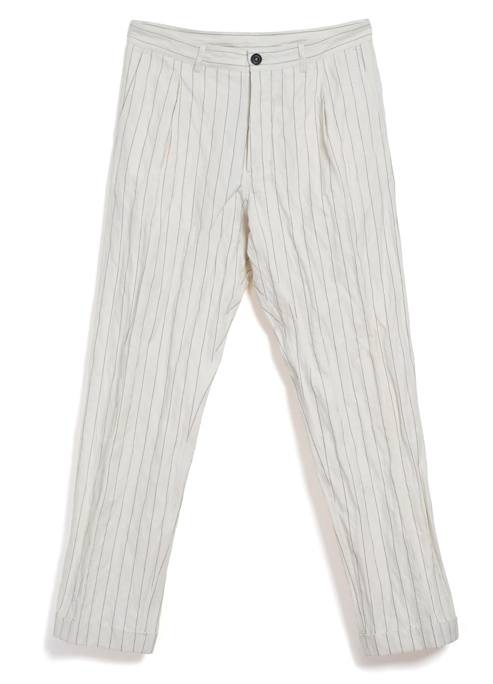 SUNE | Classic Pleated Trousers | Ecru Pin