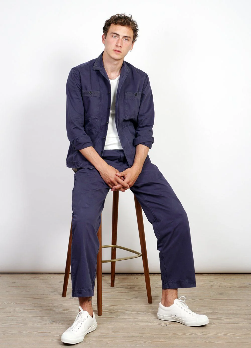 SUNNY | Casual Dyed Over-shirt | Navy - Image 4