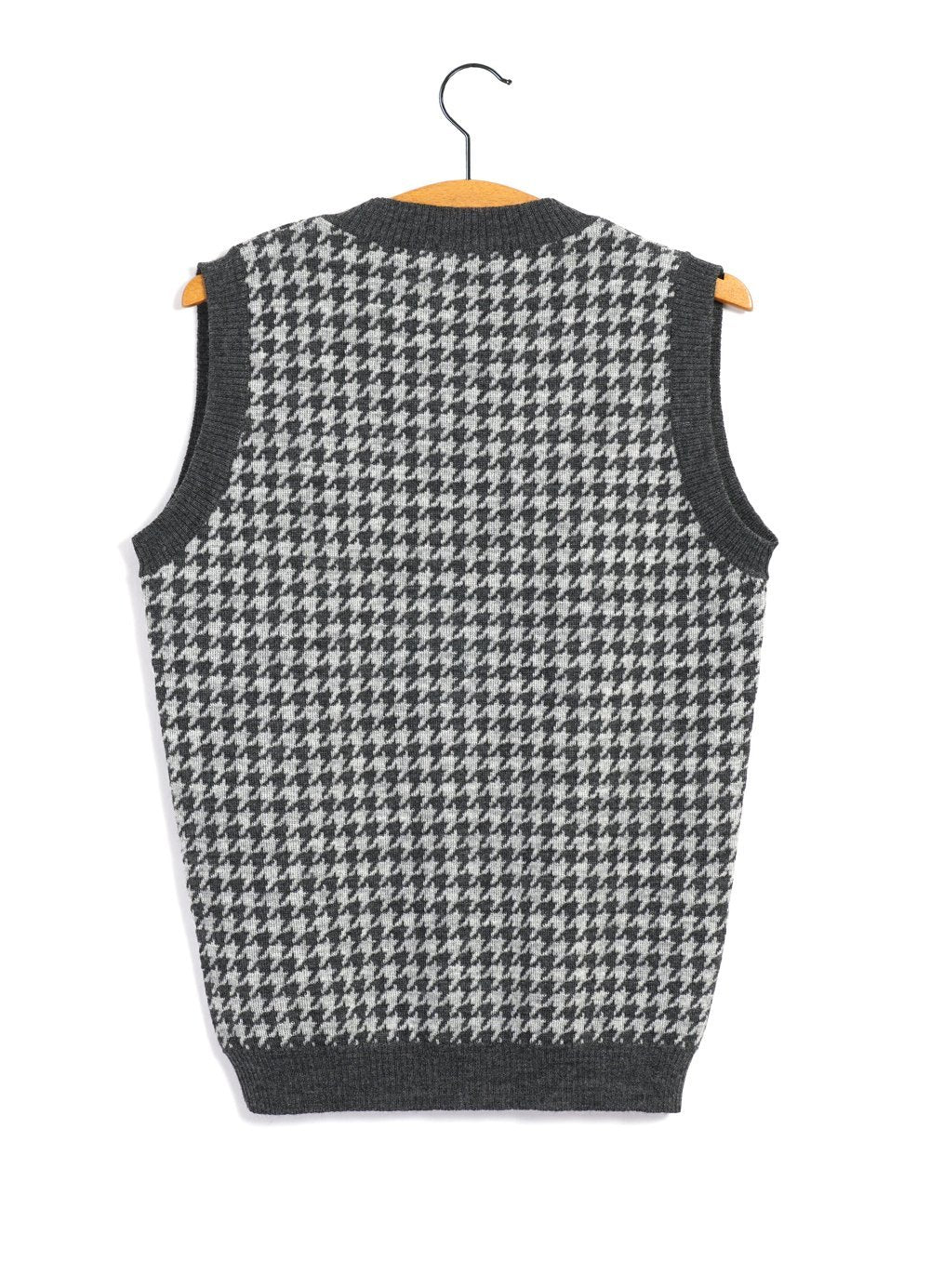TIM | Hounds Tooth Vest | Grey Hound - Image 5