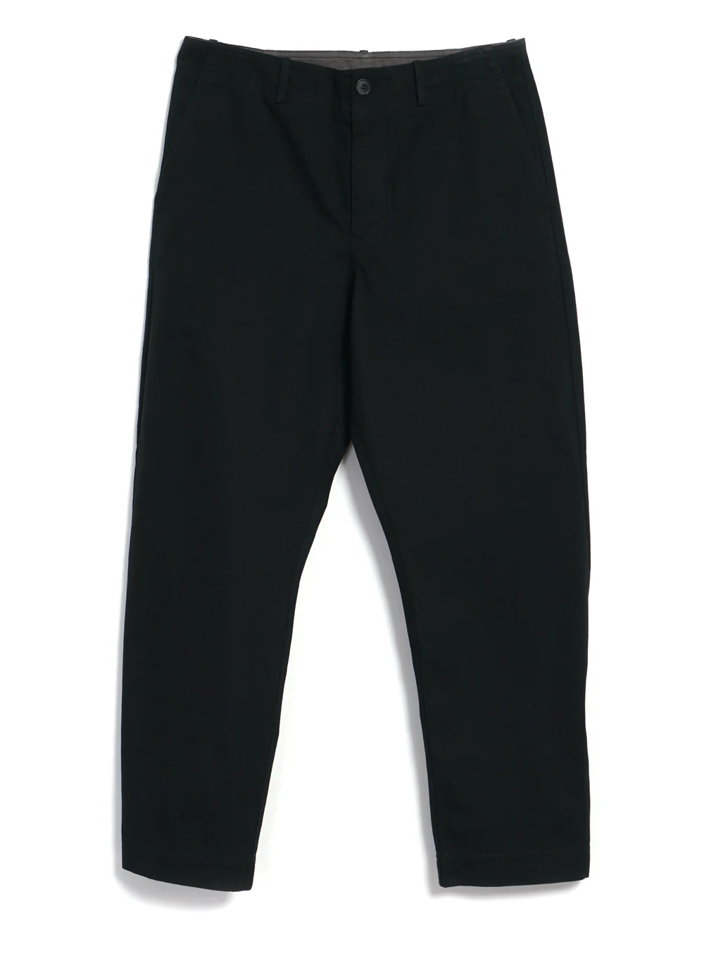 TRYGVE 27-90-2 | Wide Cut Cropped Trousers | Black Canvas - Image 6