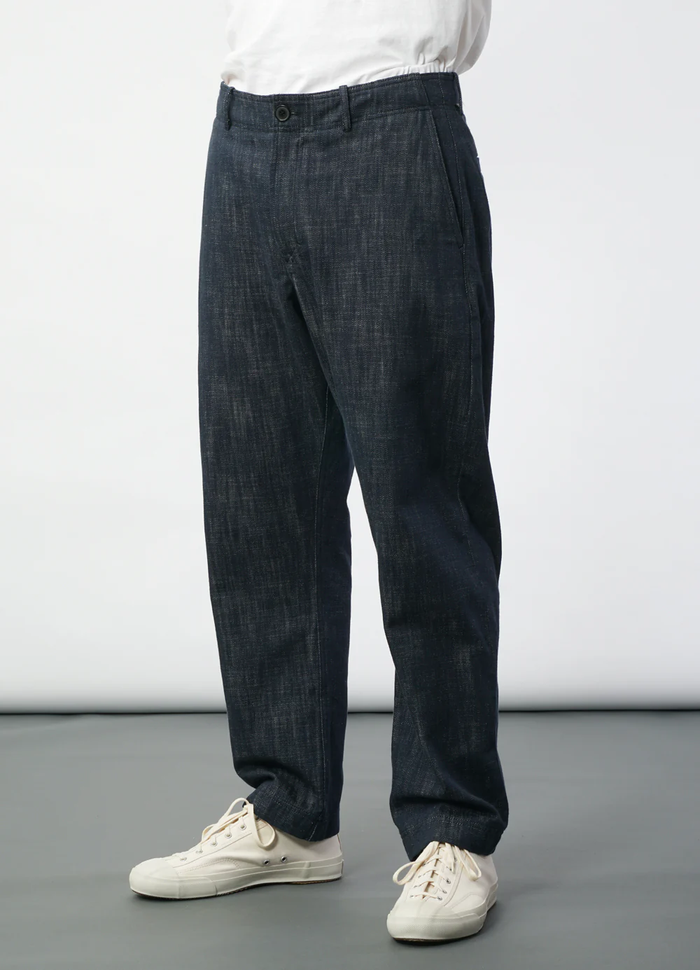 TRYGVE 29-55-3 | Wide Cut Cropped Trousers | Denim Blue - Image 2