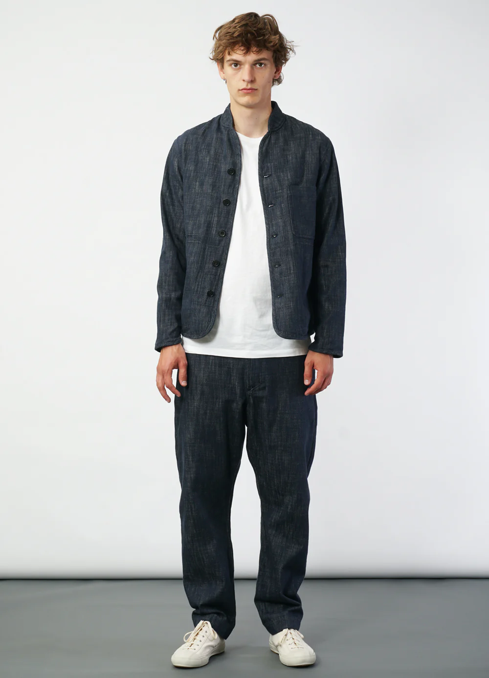 TRYGVE 29-55-3 | Wide Cut Cropped Trousers | Denim Blue - Image 4