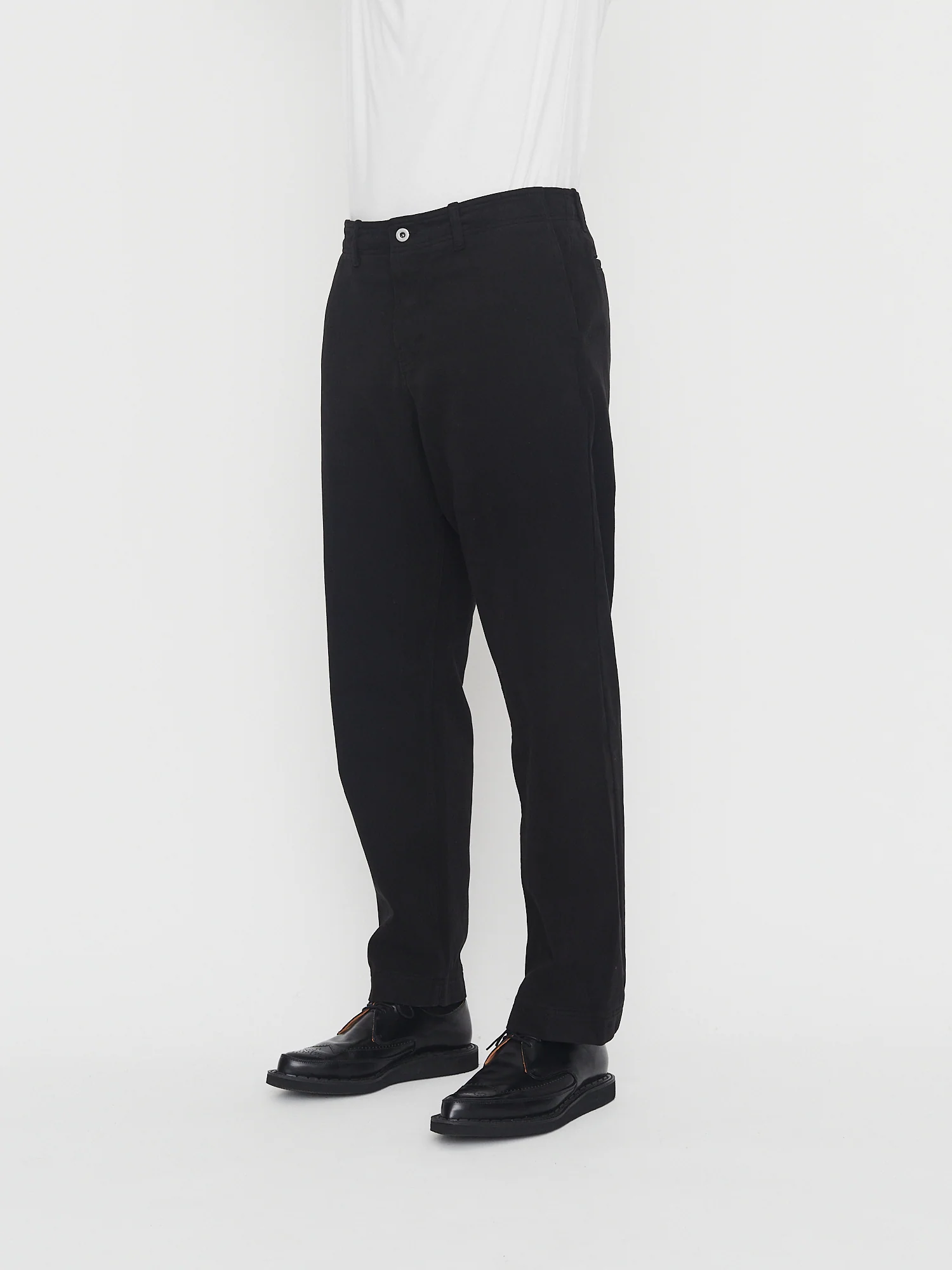 TRYGVE 30-26-2 | Cropped Workwear Trousers | Washed Black - Image 2
