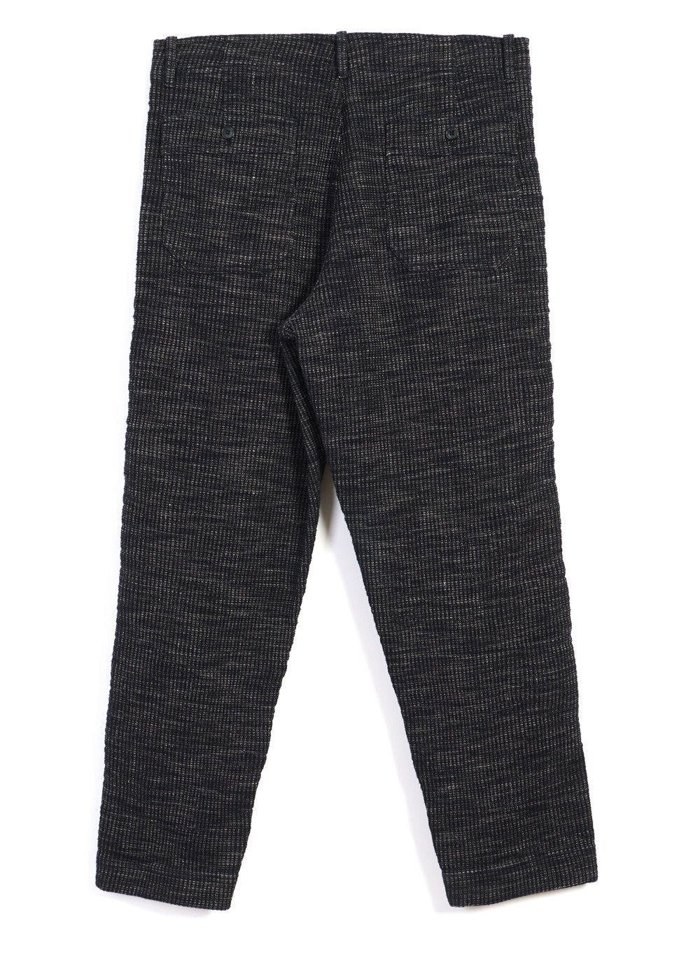 TRYGVE | Wide Cut Cropped Trousers | Black Hemp - Image 5