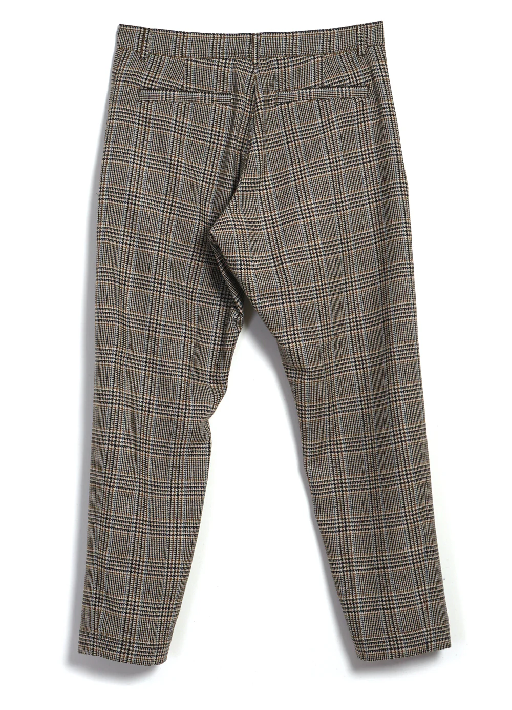 TYGE | Wide Cut Cropped Trousers | Classic Checks - Image 3