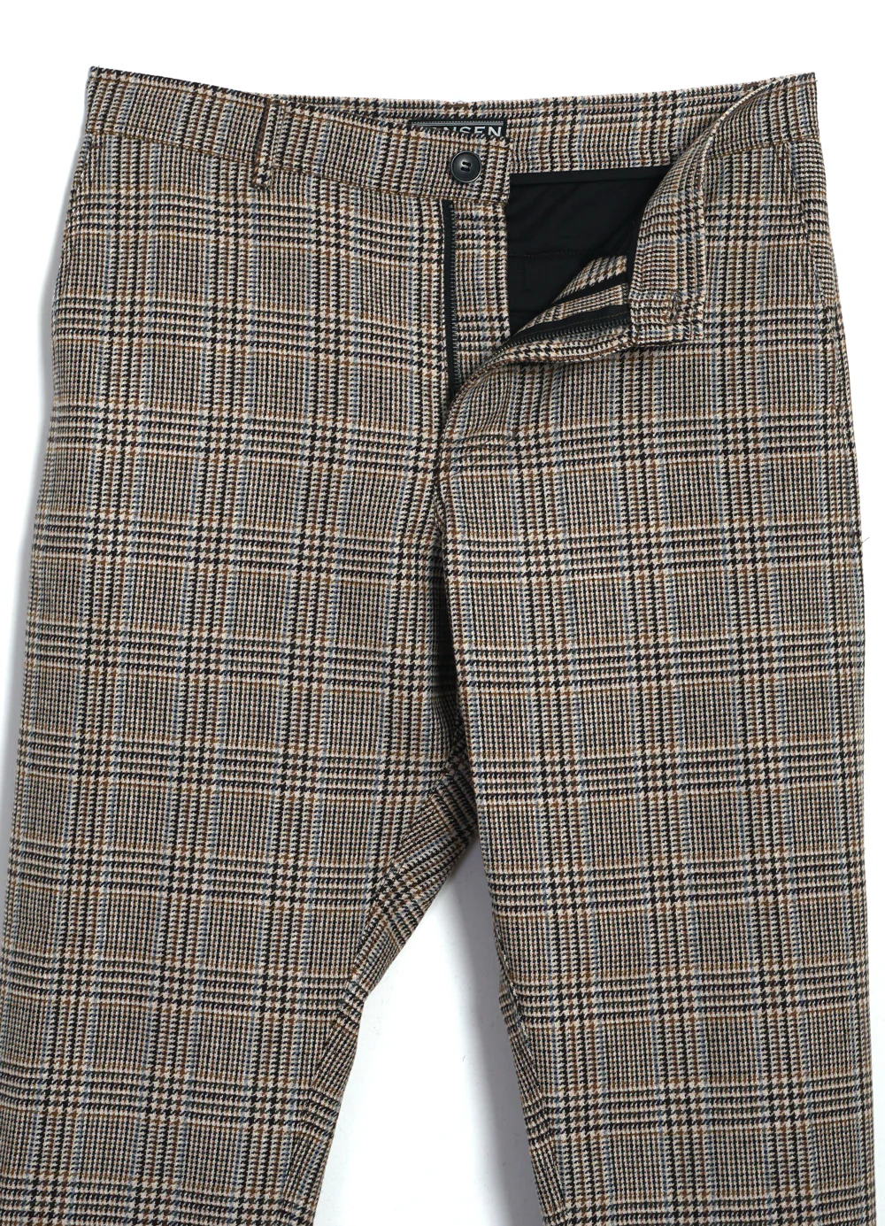 TYGE | Wide Cut Cropped Trousers | Classic Checks - Image 4